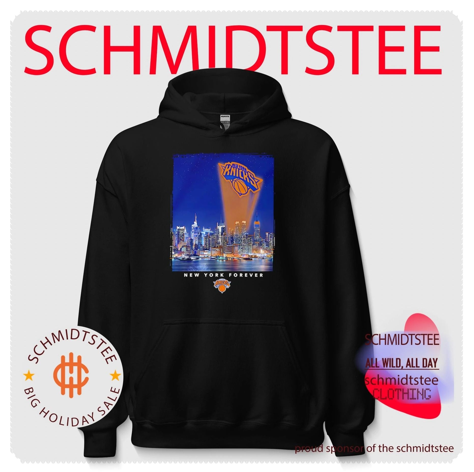 New York Knicks New York Forever vibrant skyline graphic shirt