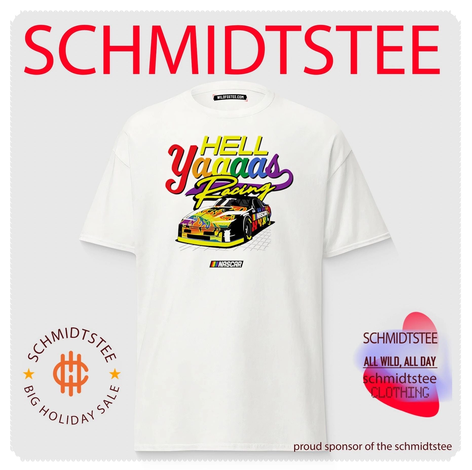 Yaaaas Racing Pride NASCAR graphic shirt