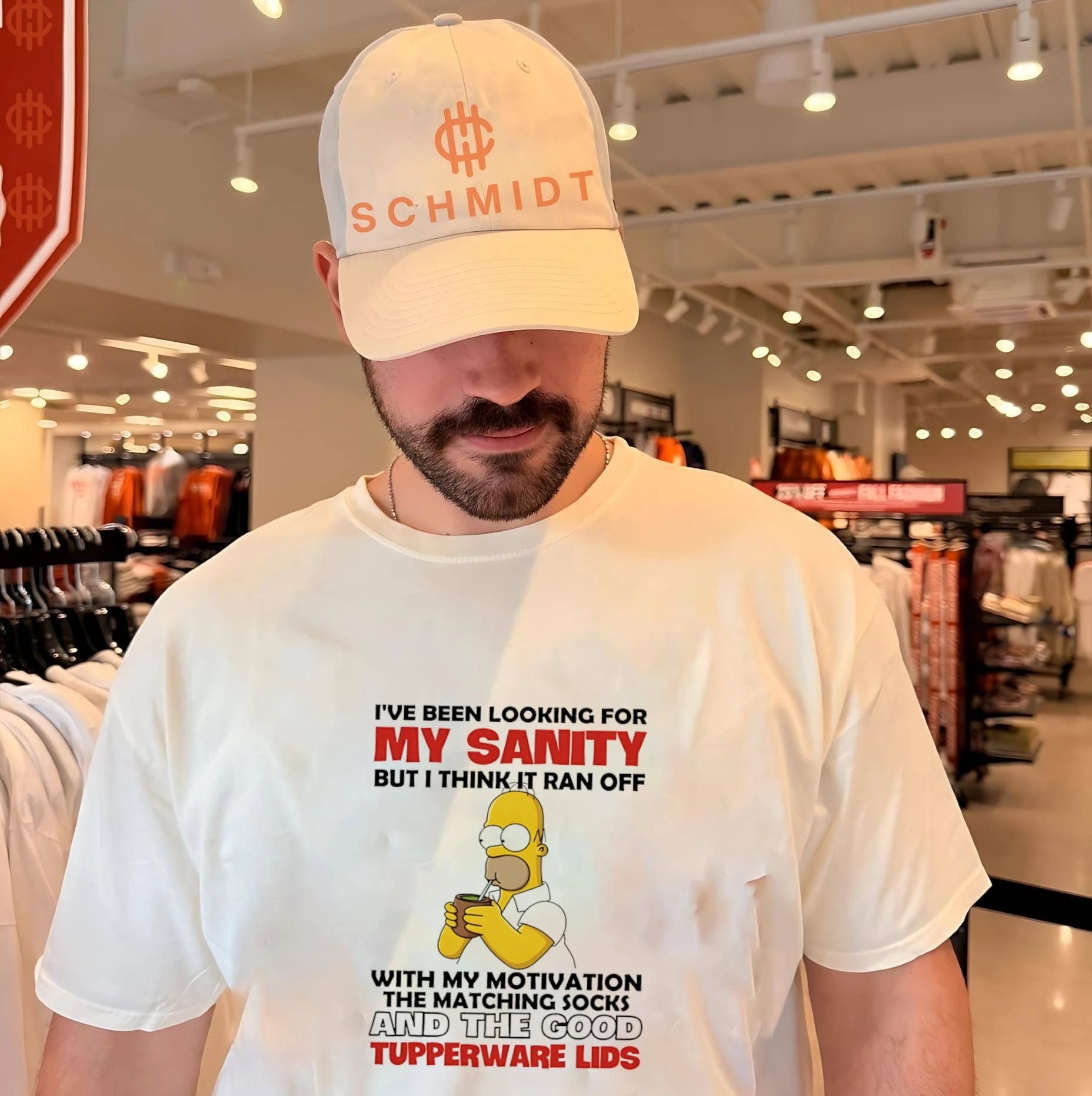 I’ve been looking for my sanity but I think if ran off with my motivation Simpson shirt