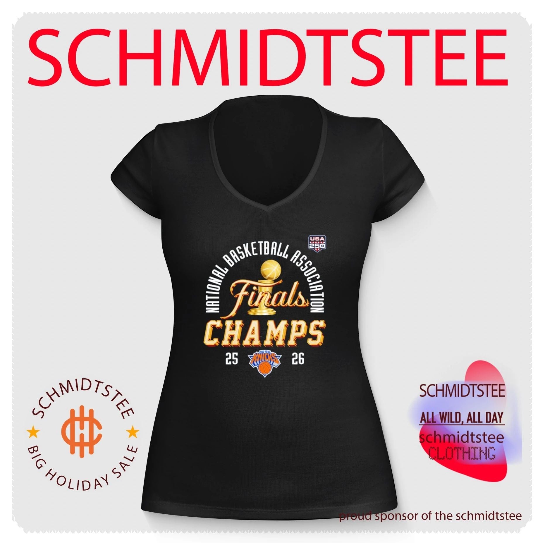 New York Knicks 2026 Finals Champs USA 250 shirt
