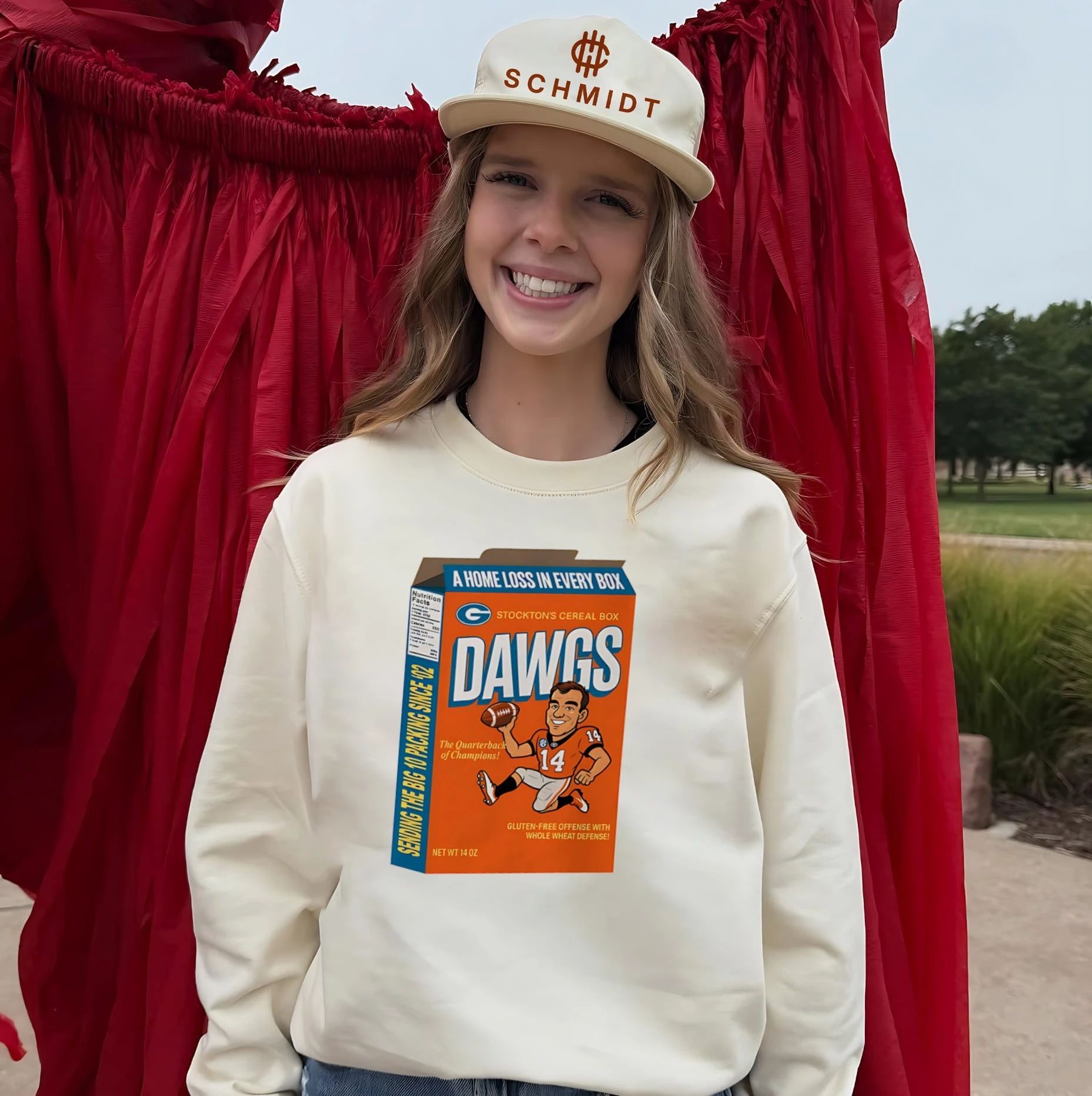 Georgia Bulldogs Stocktons Cereal Box Dawgs illustrated shirt