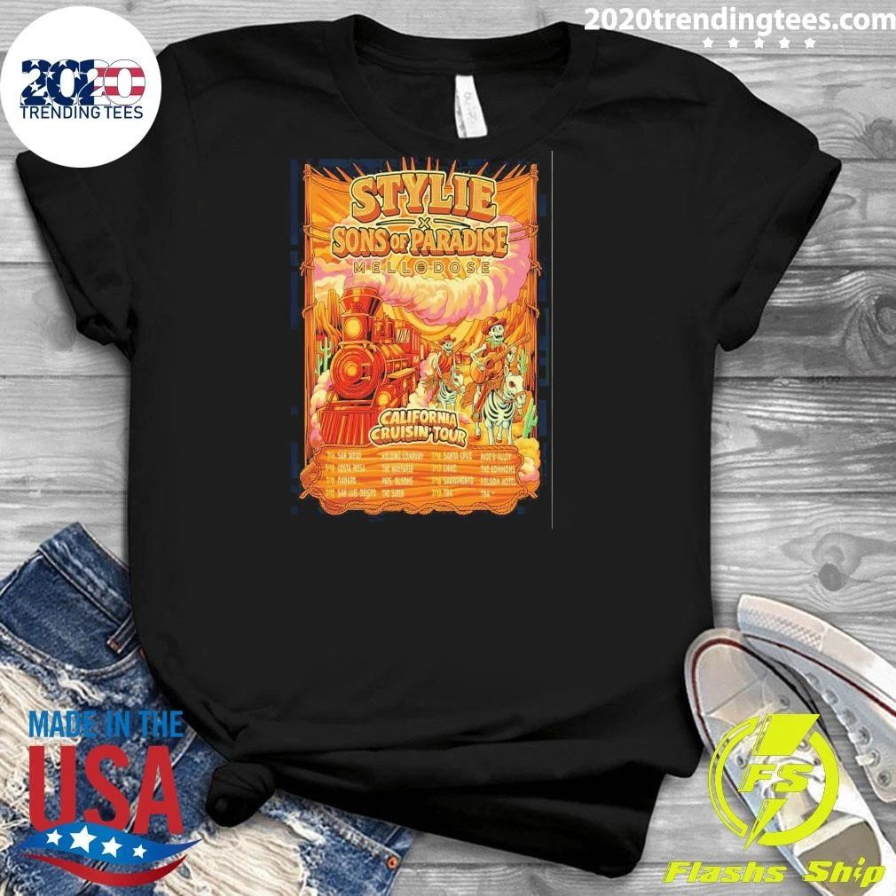 Stylie x Sons of Paradise Mellodose California Cruisin Tour 2026 Shirt
