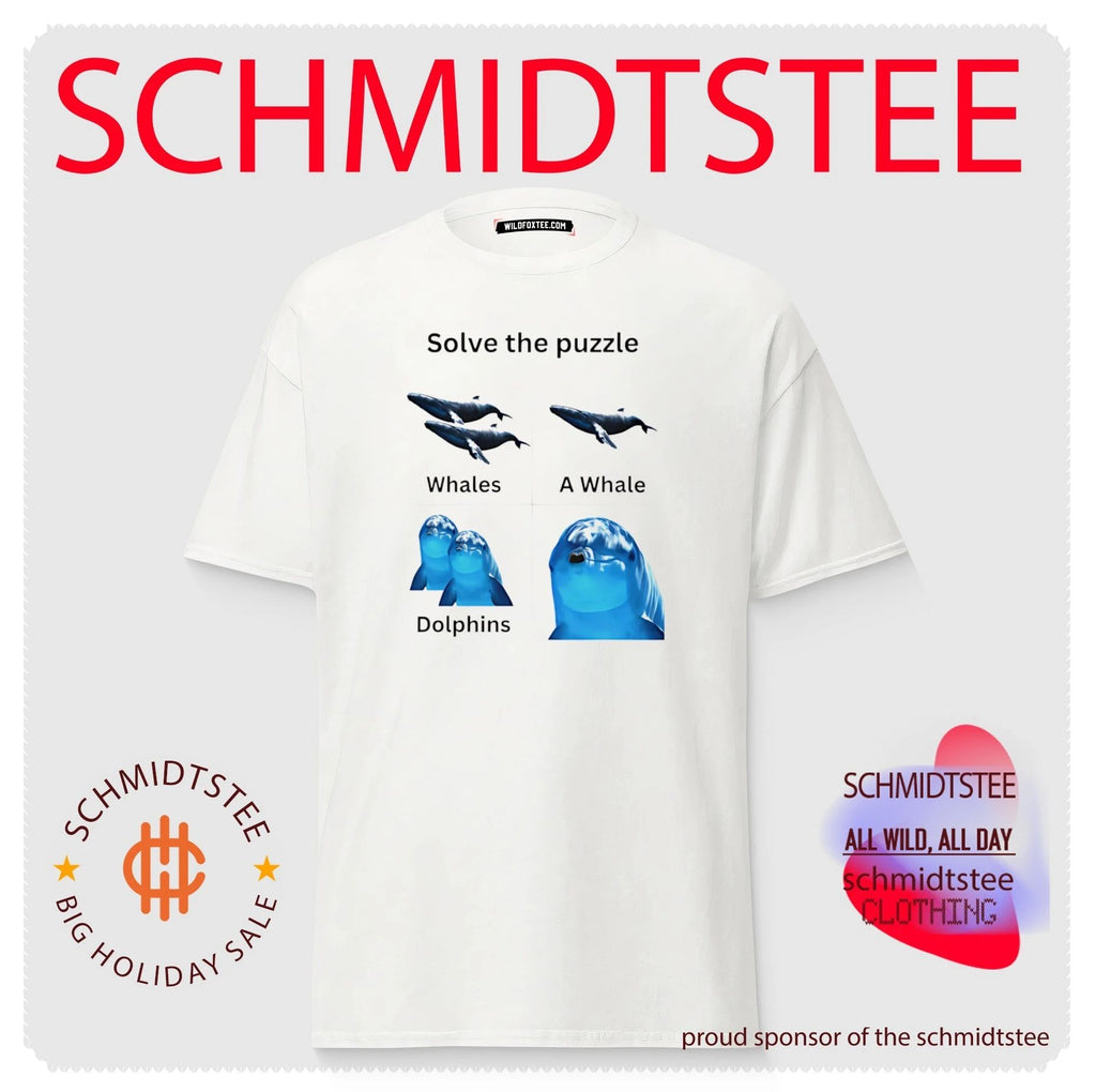 Solve the puzzle Whales a whale dolphins shirt
