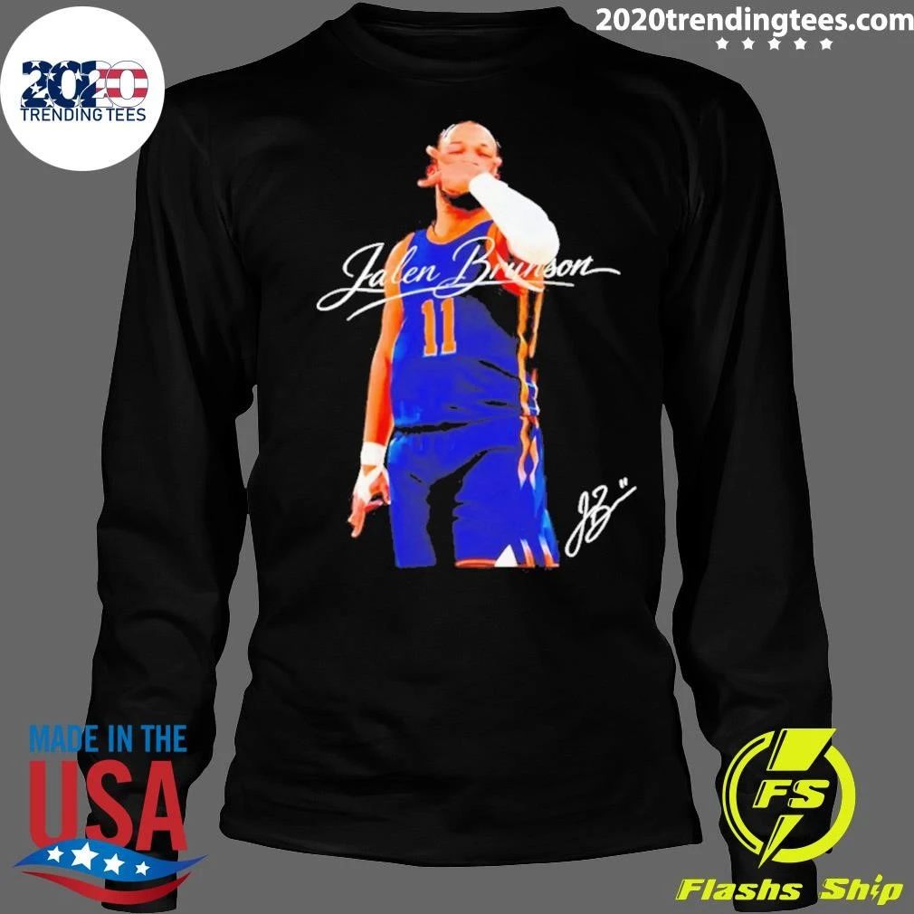 Jalen Brunson New York Knicks 3pt Celebration Basketball Signature Shirt