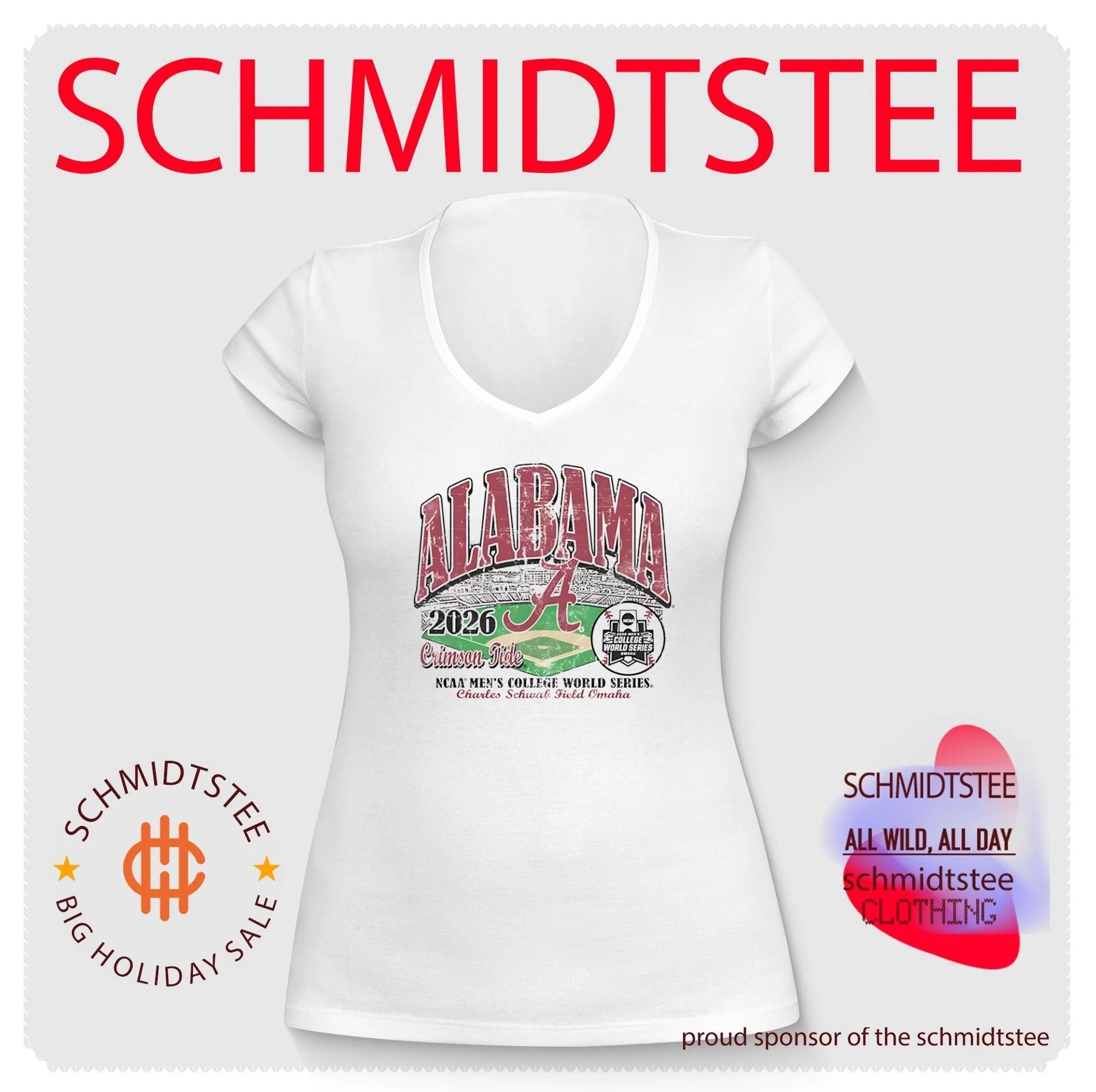 Alabama Crimson Tide 2026 College World Series Bound stadium shirt