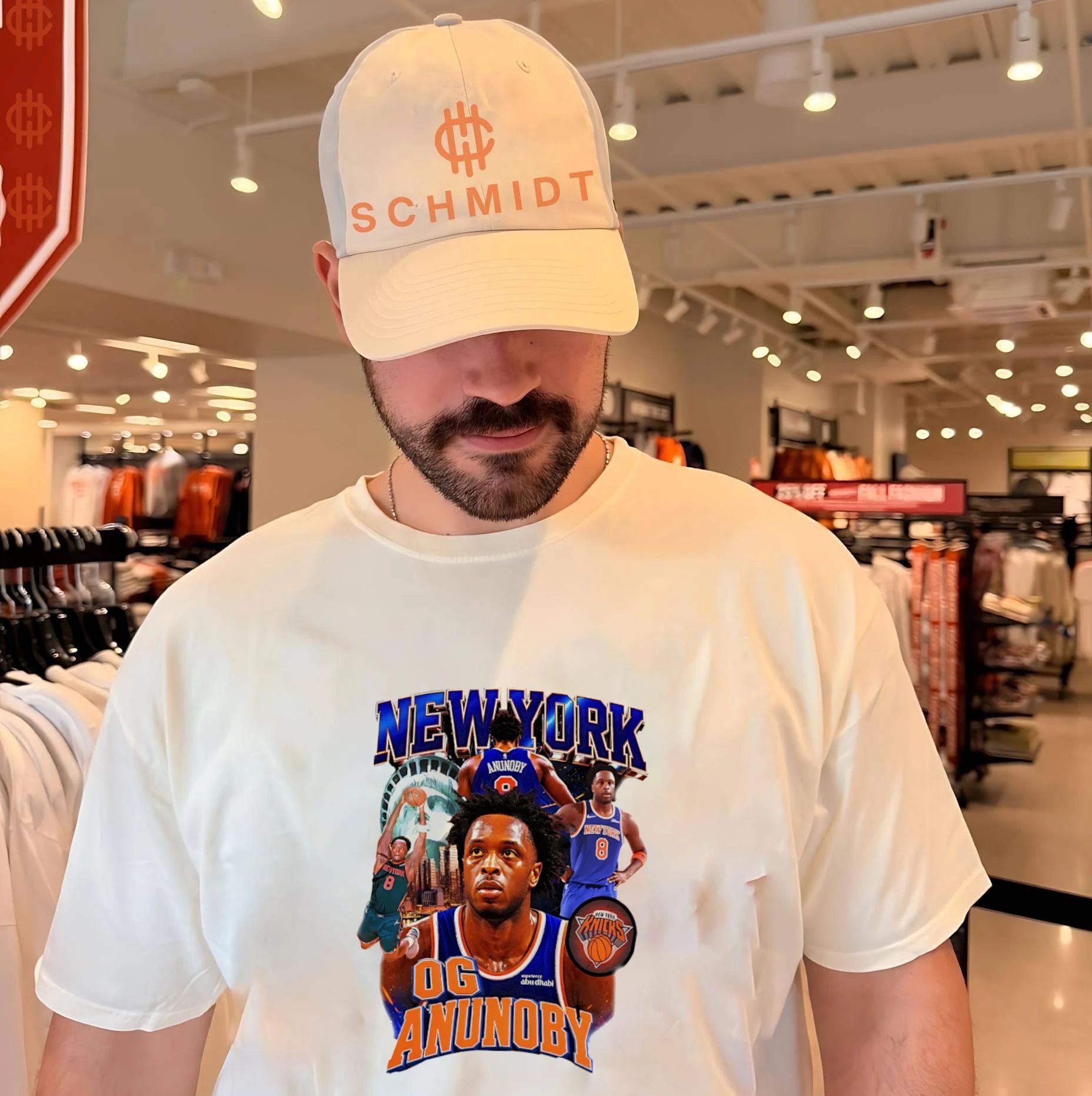 New York Knicks OG Anunoby portrait collage shirt