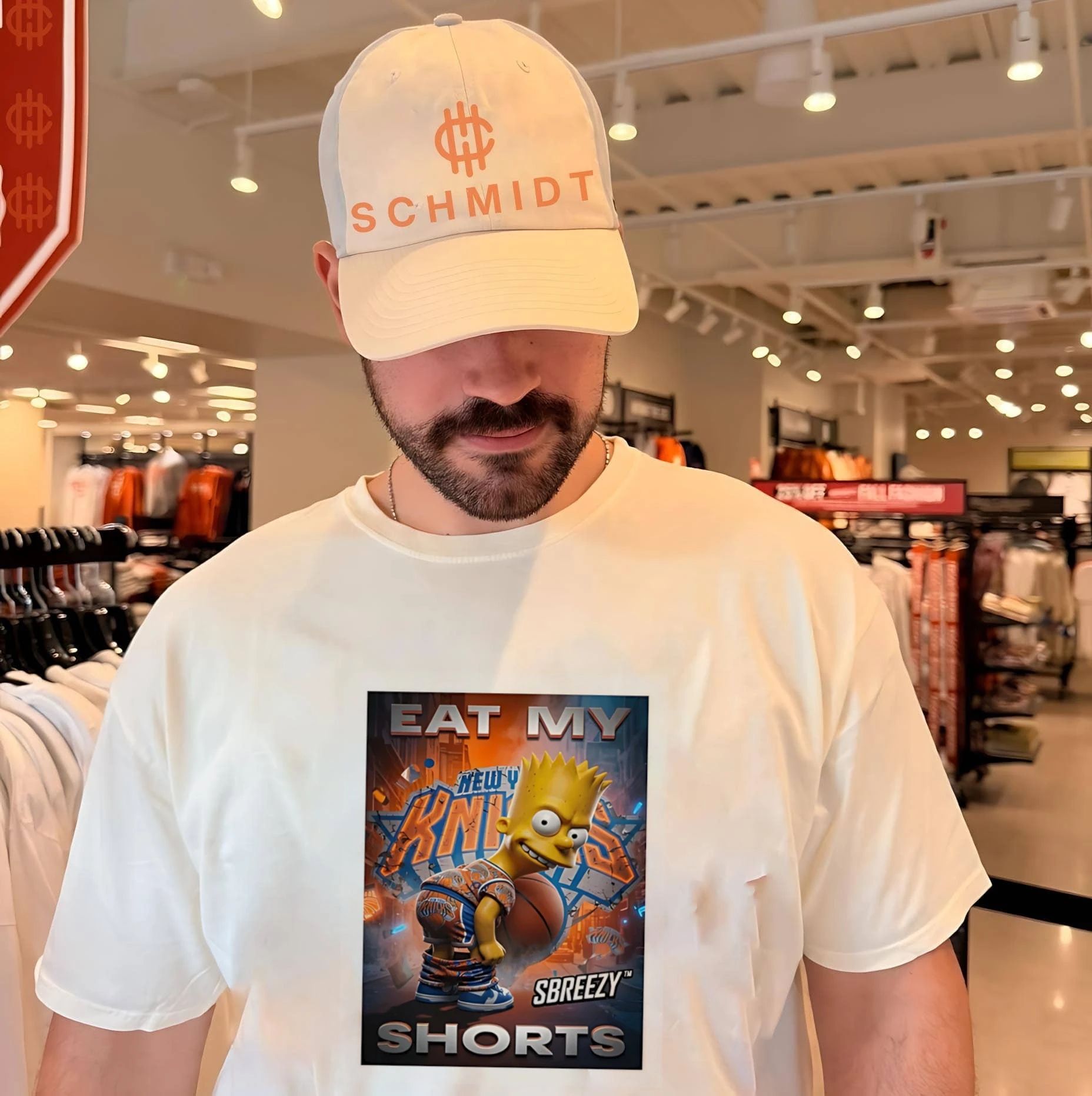 New York Knicks eat my shorts Bart Simpson 3D shirt