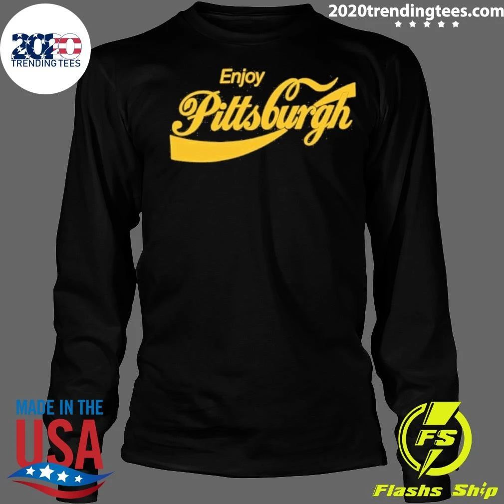 Enjoy Pittsburgh Coca-cola Parody Logo Shirt