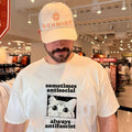 Cat sometimes antisocial always antifascist shirt