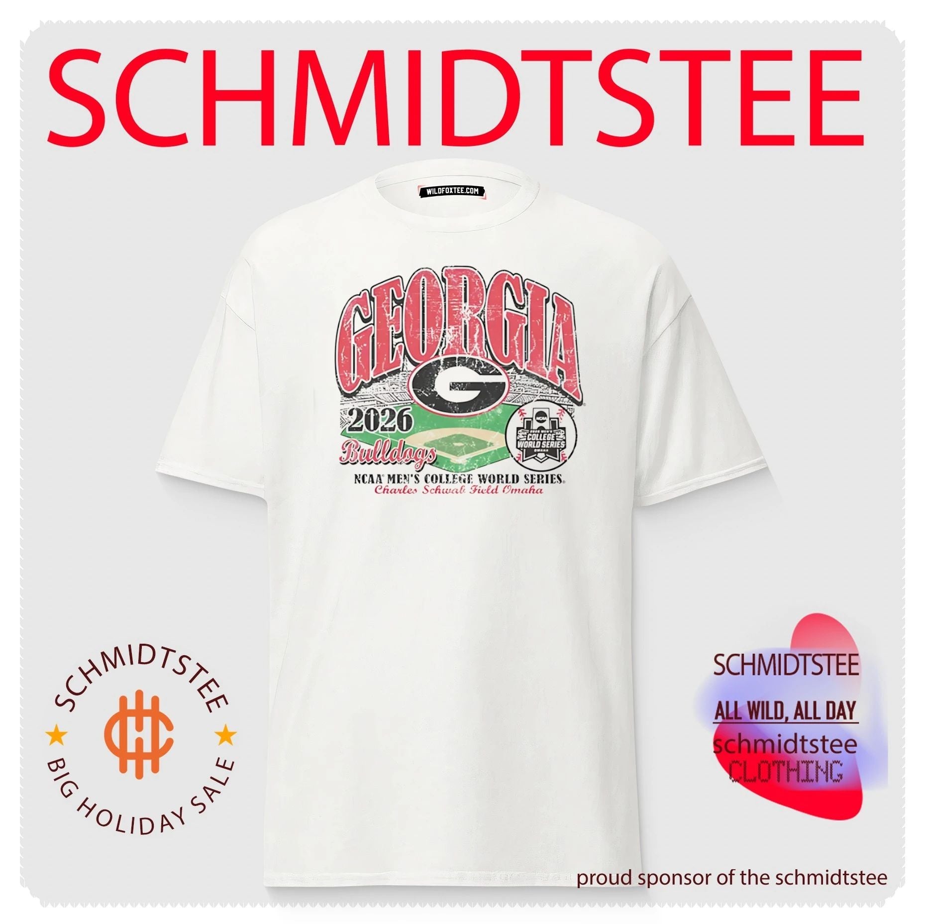 Georgia Bulldogs 2026 College World Series Bound stadium shirt
