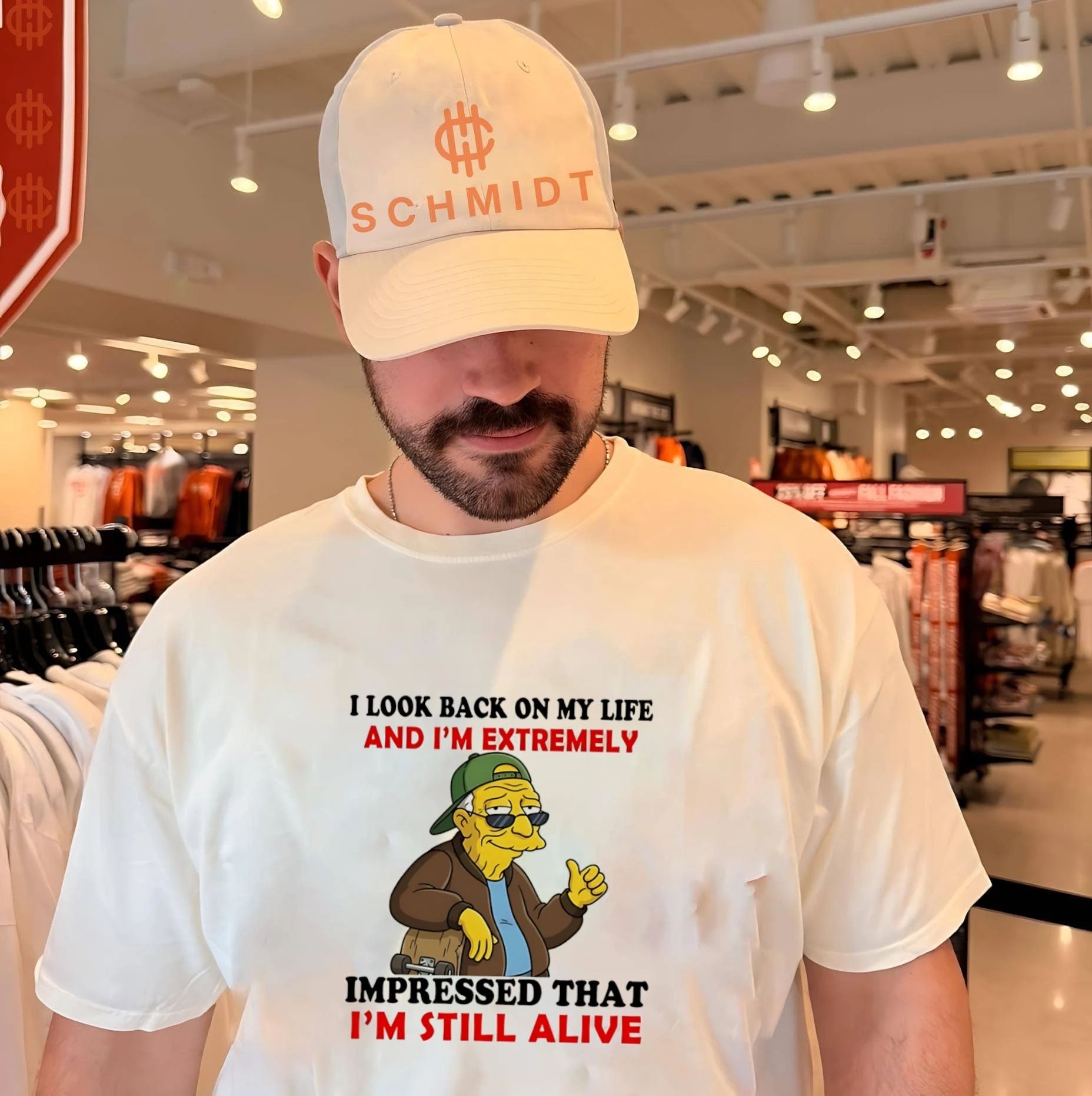 I look back on my life and I’m extremely impressed that I’m still alive Hans Moleman shirt