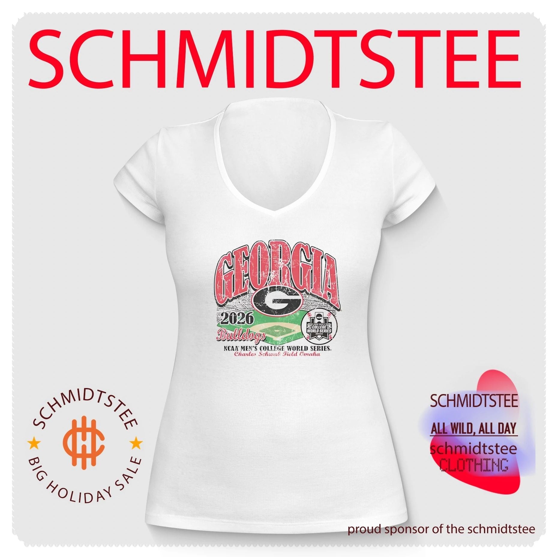 Georgia Bulldogs 2026 College World Series Bound stadium shirt