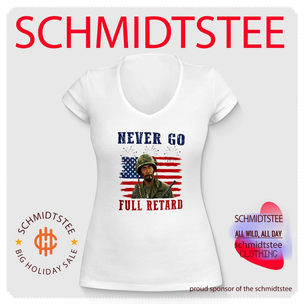 Kirk Lazarus Tropic Thunder 4th Of July Never Go Full Retard shirt