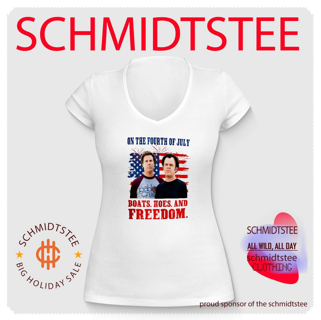 Boats Hoes And Freedom Funny Step Brothers 4th of July shirt
