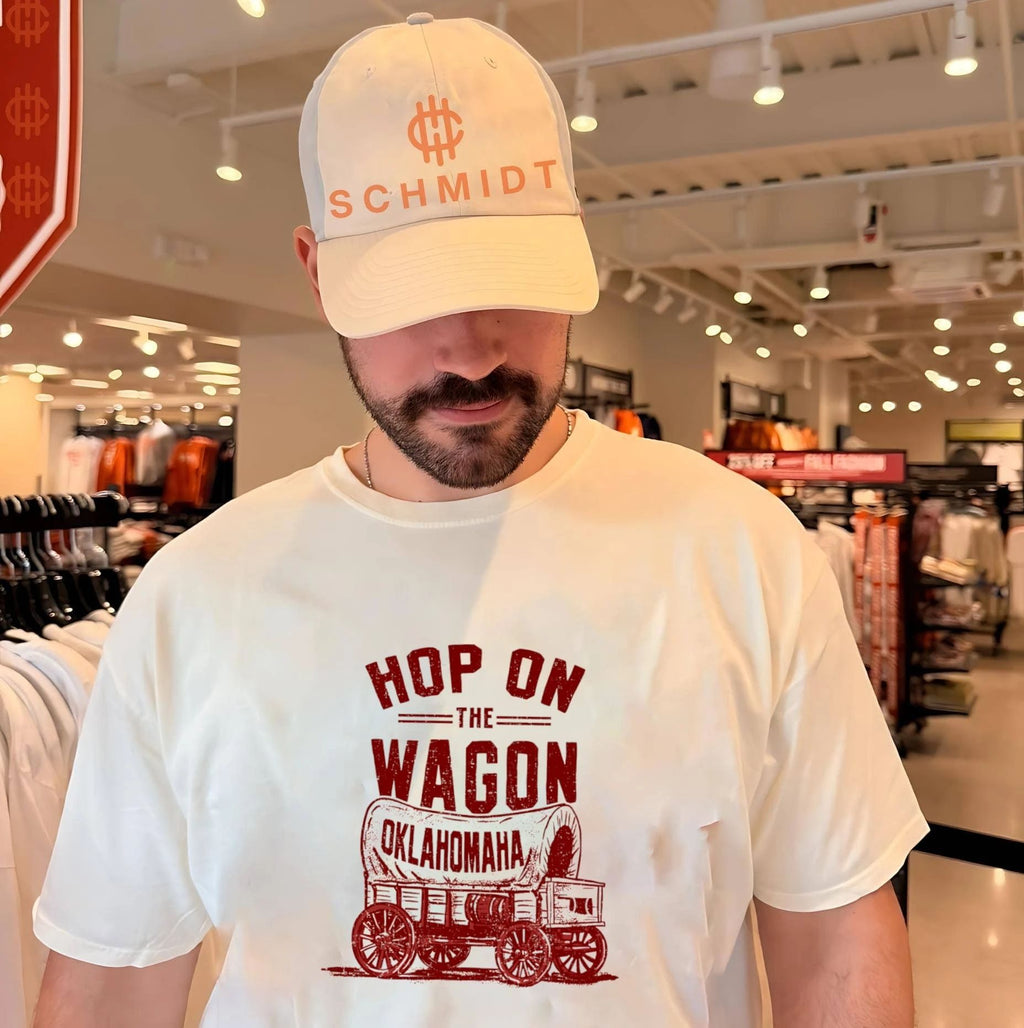 Oklahoma baseball Okalahomaha Hop On the Wagon 2026 CWS OK Wagon shirt