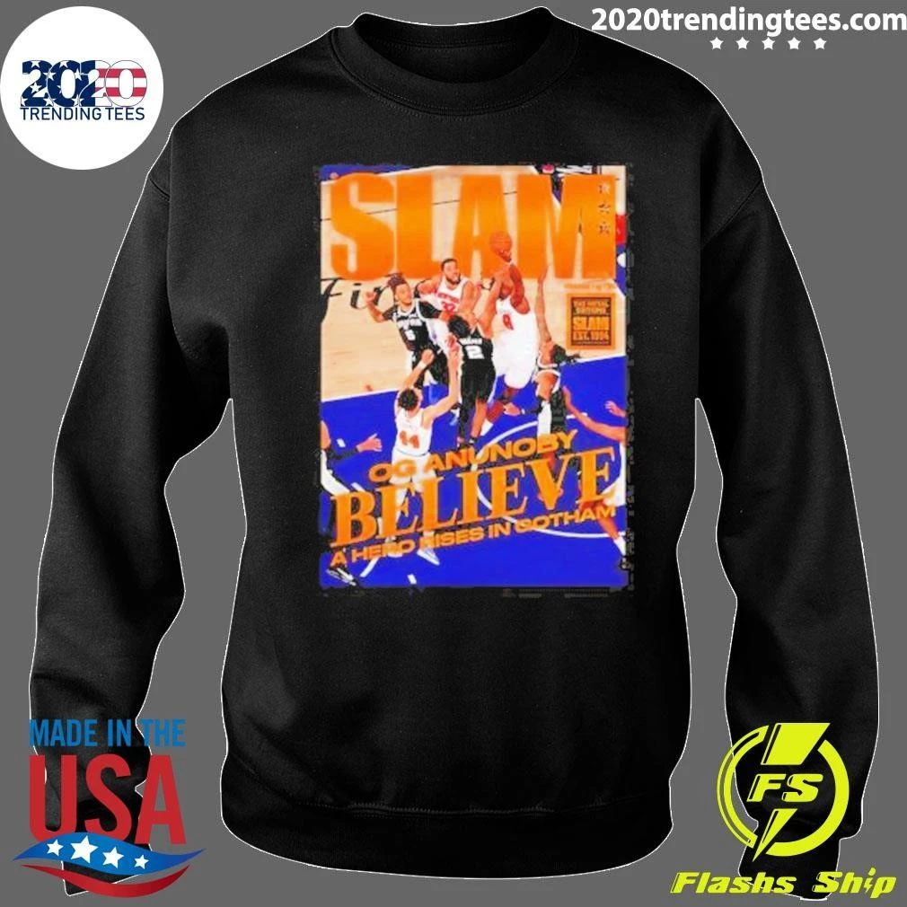 OG Anunoby New York Knicks Slam Magazine Believe A Hero Rises In Gotham Shirt