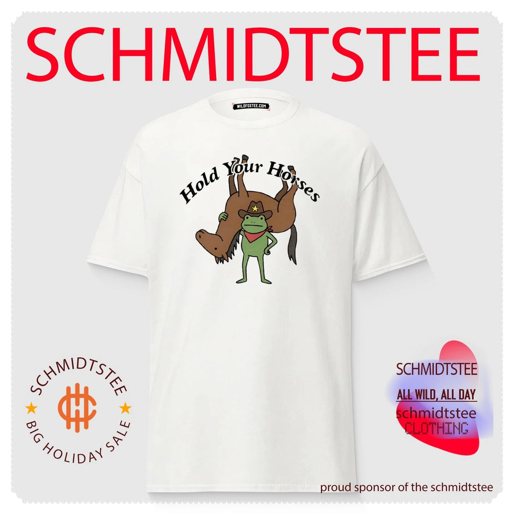 Hold your horses frog cowboy western funny shirt