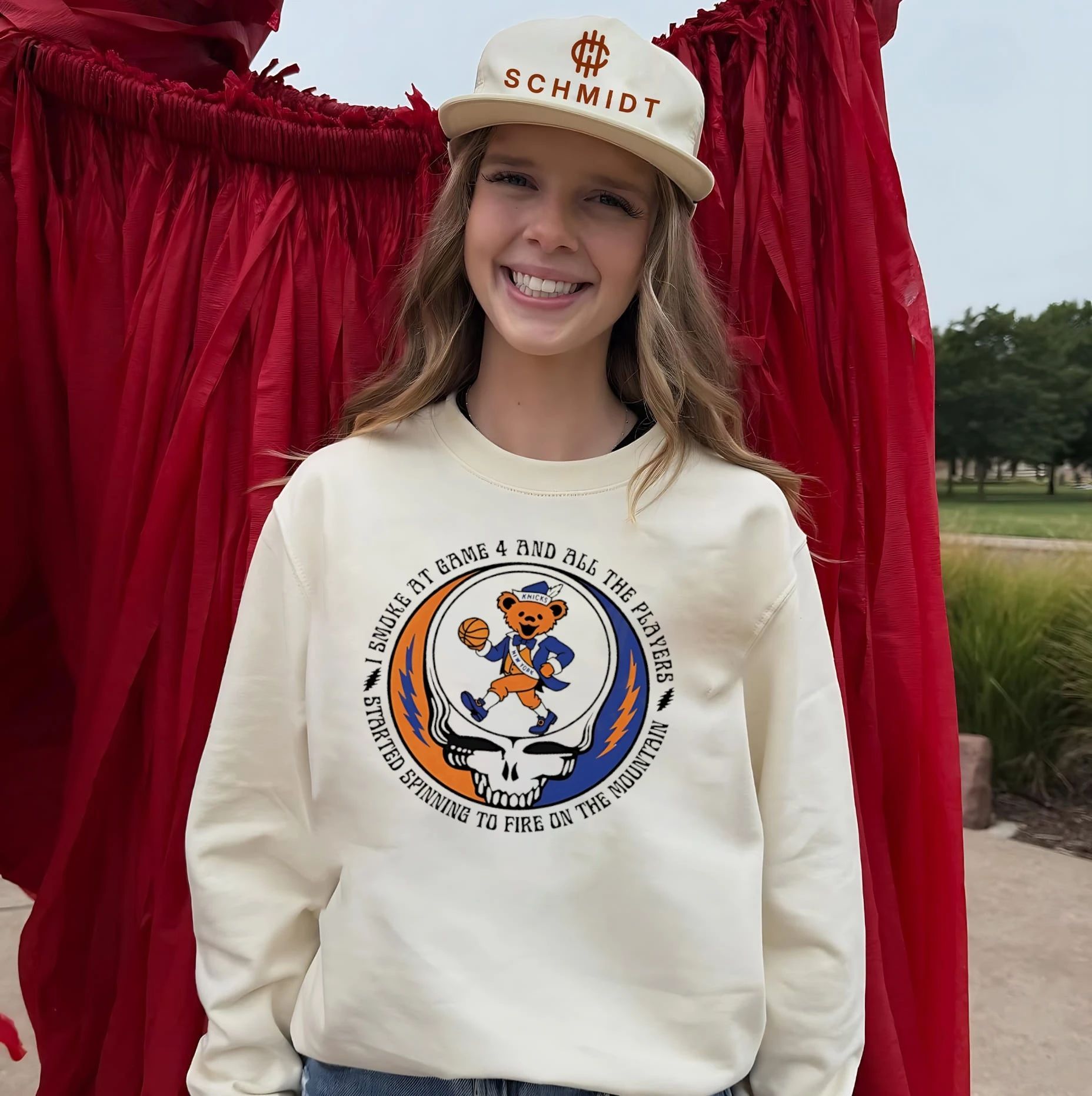 New York Knicks Grateful Dead’s skull and mascot shirt