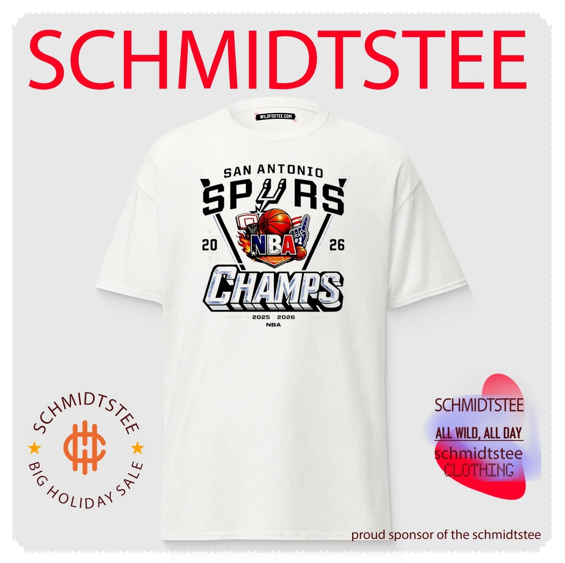 San Antonio Spurs NBA Champions 2026 Logo shirt