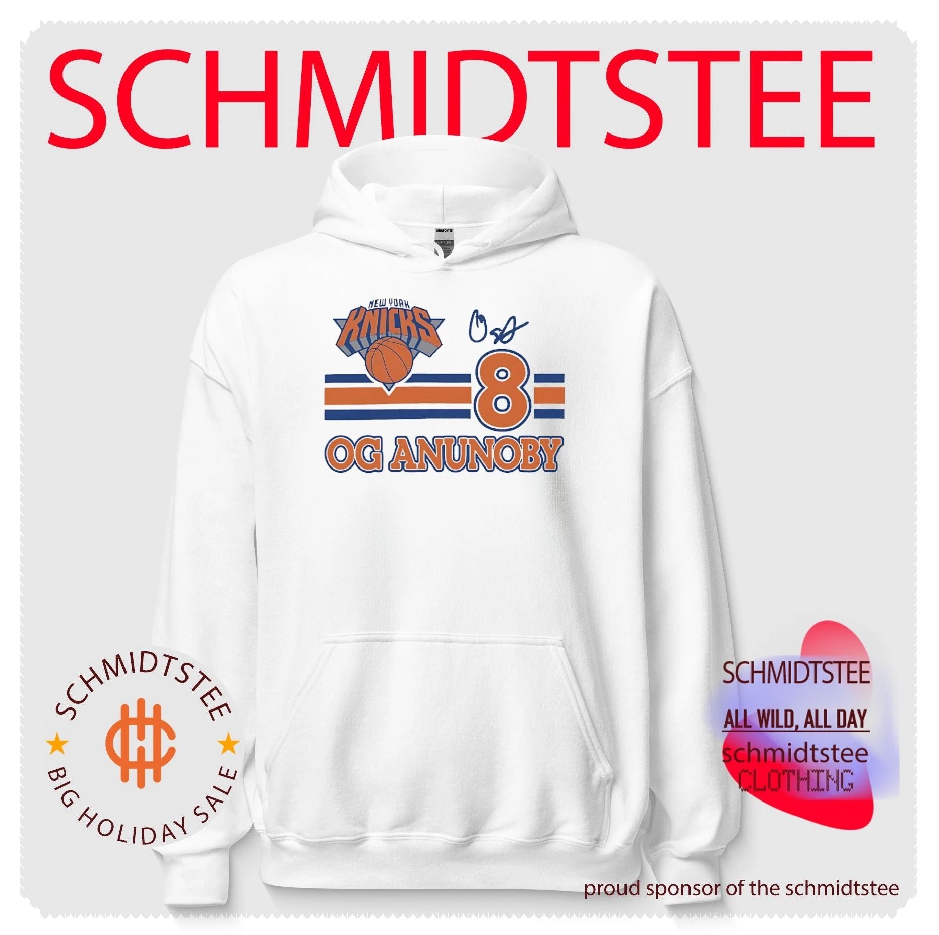 New York Knicks OG Anunoby team logo signature shirt