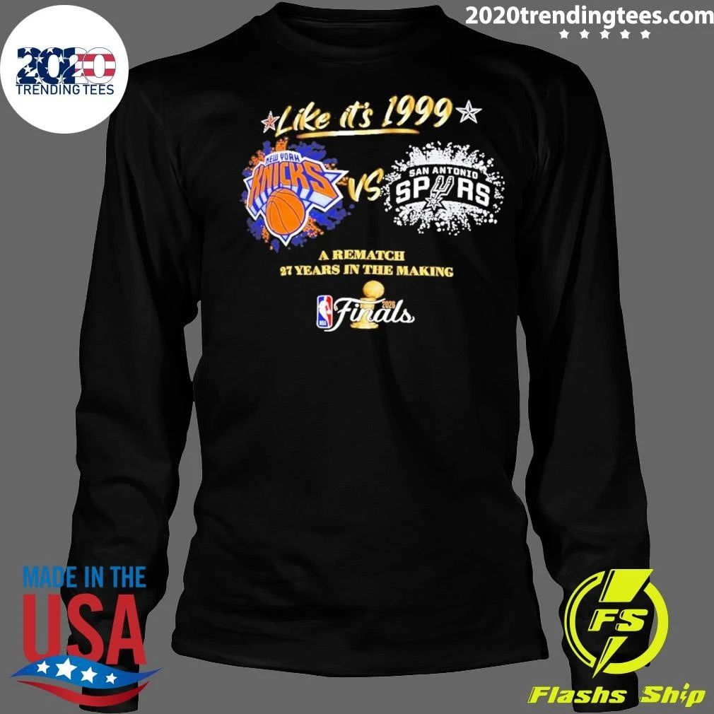New York Knicks vs. San Antonio Spurs Starter 2026 NBA Finals Matchup 1999 Rematch Fleece Shirt