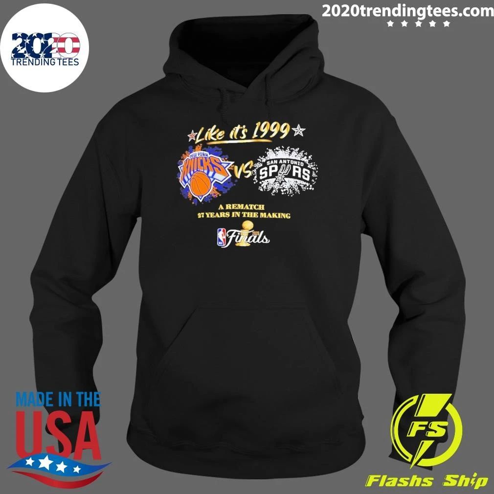 New York Knicks vs. San Antonio Spurs Starter 2026 NBA Finals Matchup 1999 Rematch Fleece Shirt