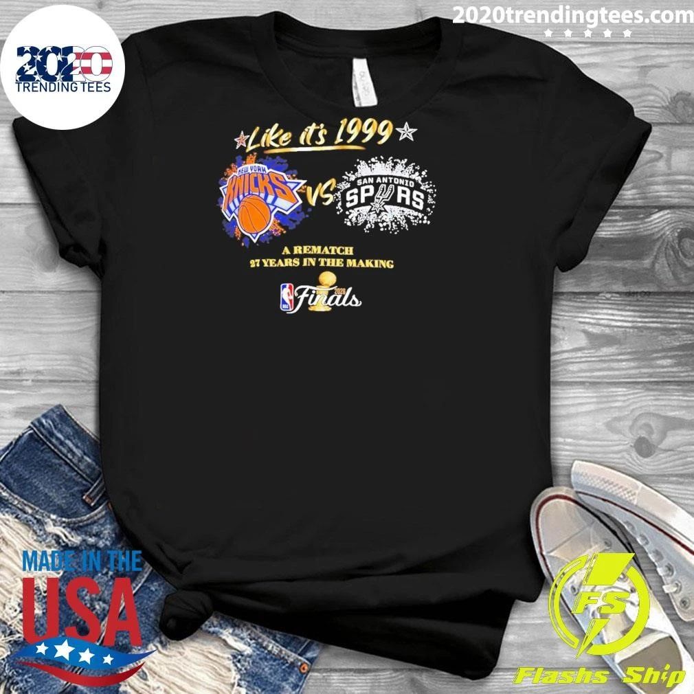 New York Knicks vs. San Antonio Spurs Starter 2026 NBA Finals Matchup 1999 Rematch Fleece Shirt