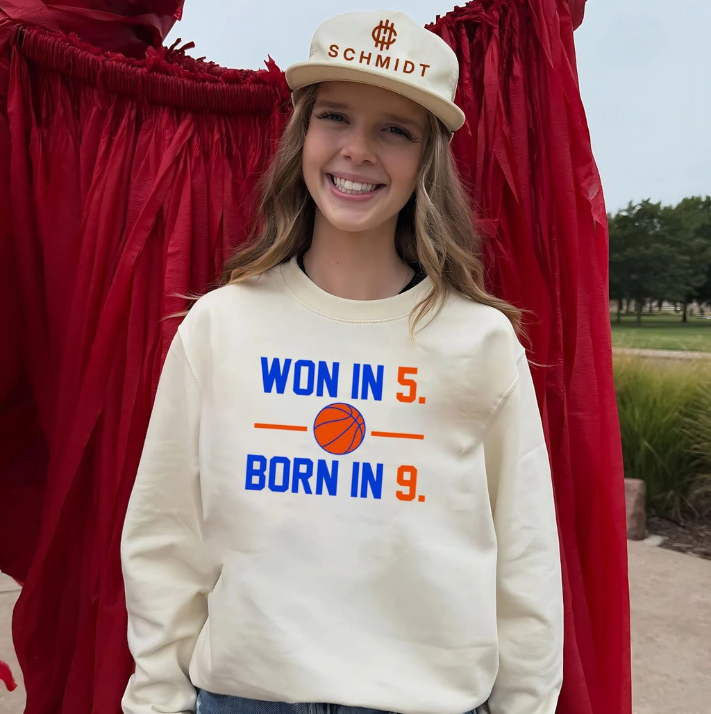 New York Knicks won in 5 born in 9 shirt