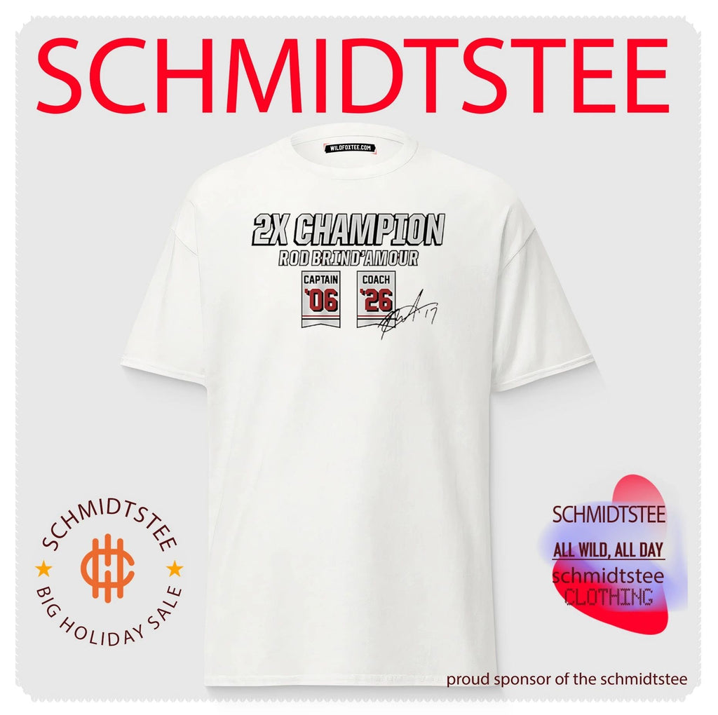 Rod Brind’Amour Carolina Hurricanes Two-Time Champion signature shirt