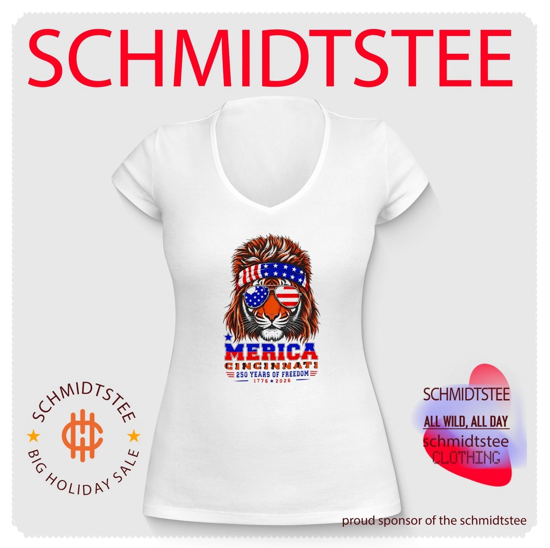 Patriotic Bengals Tiger Merica Cincinnati 250 Years of Freedom shirt