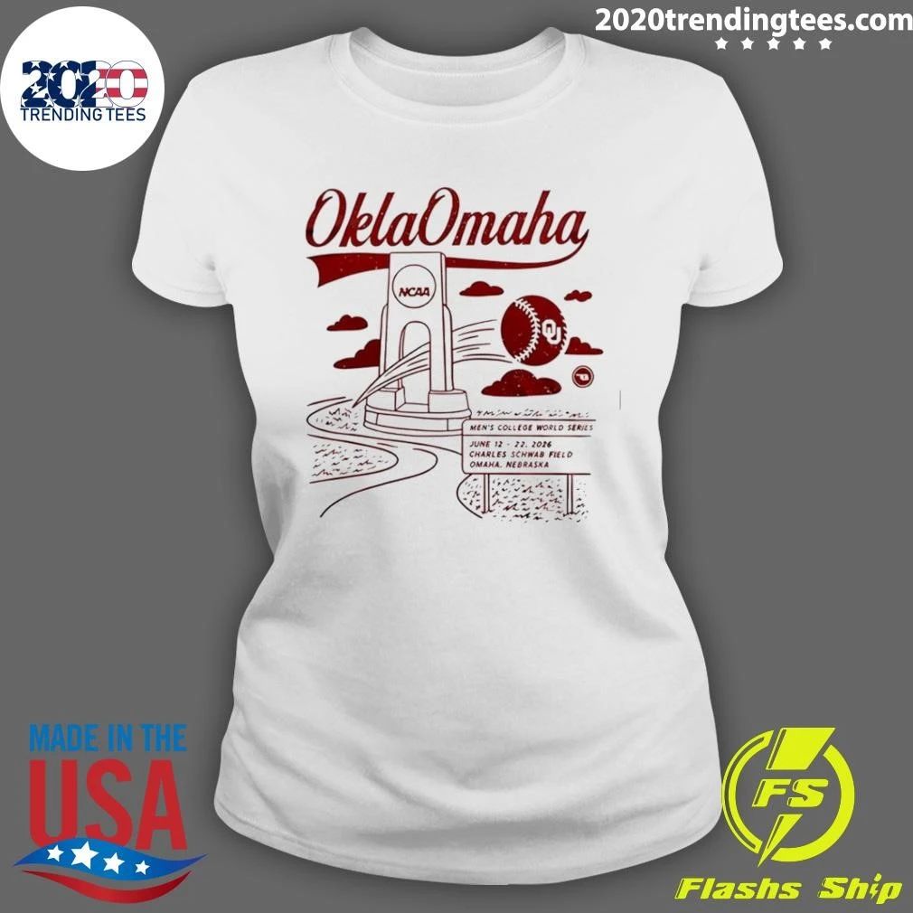 Oklahoma Sooners x College World Series Oklahoma 2026 Baseball Shirt