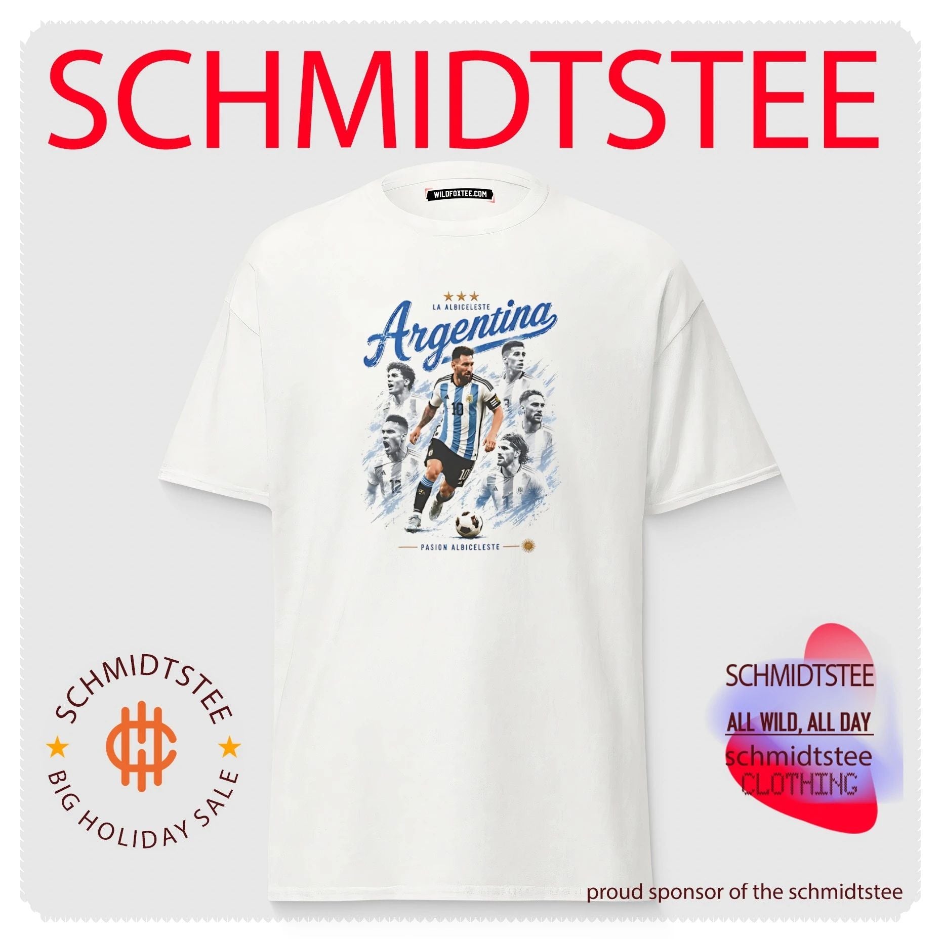 Argentina World Cup Lional Messi and teammates graphic shirt