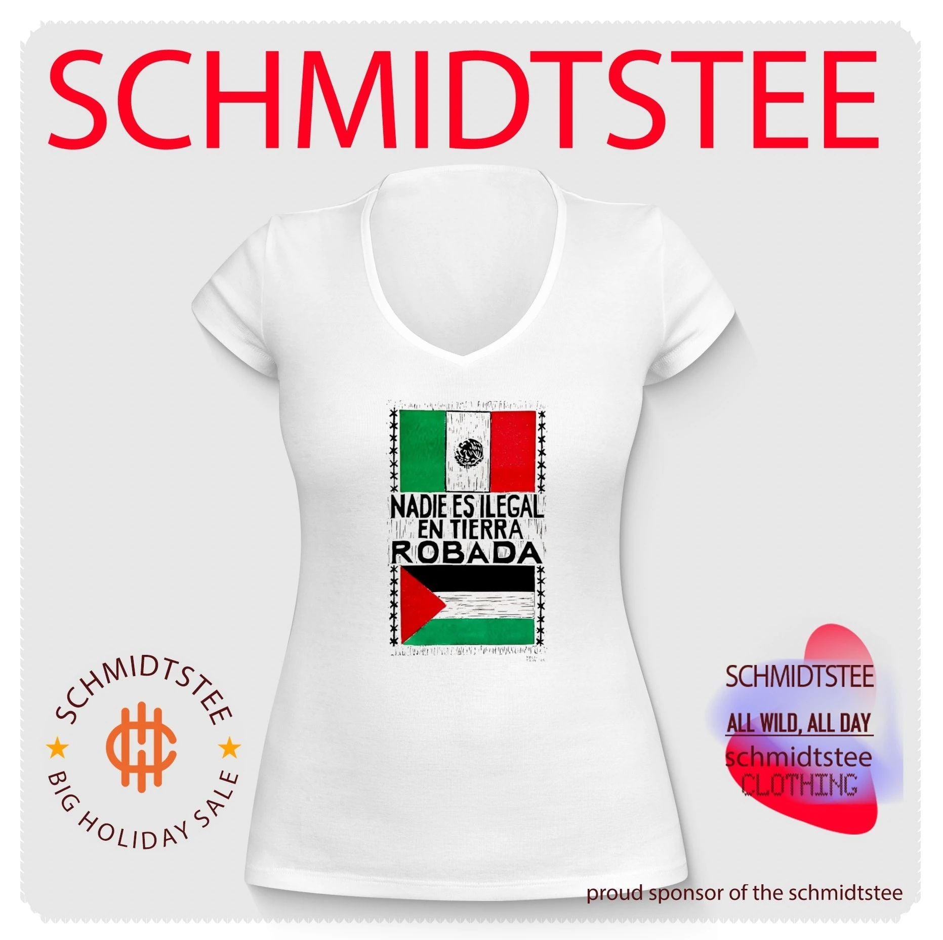Nadie es ilegal en tierra robada Italian flag shirt
