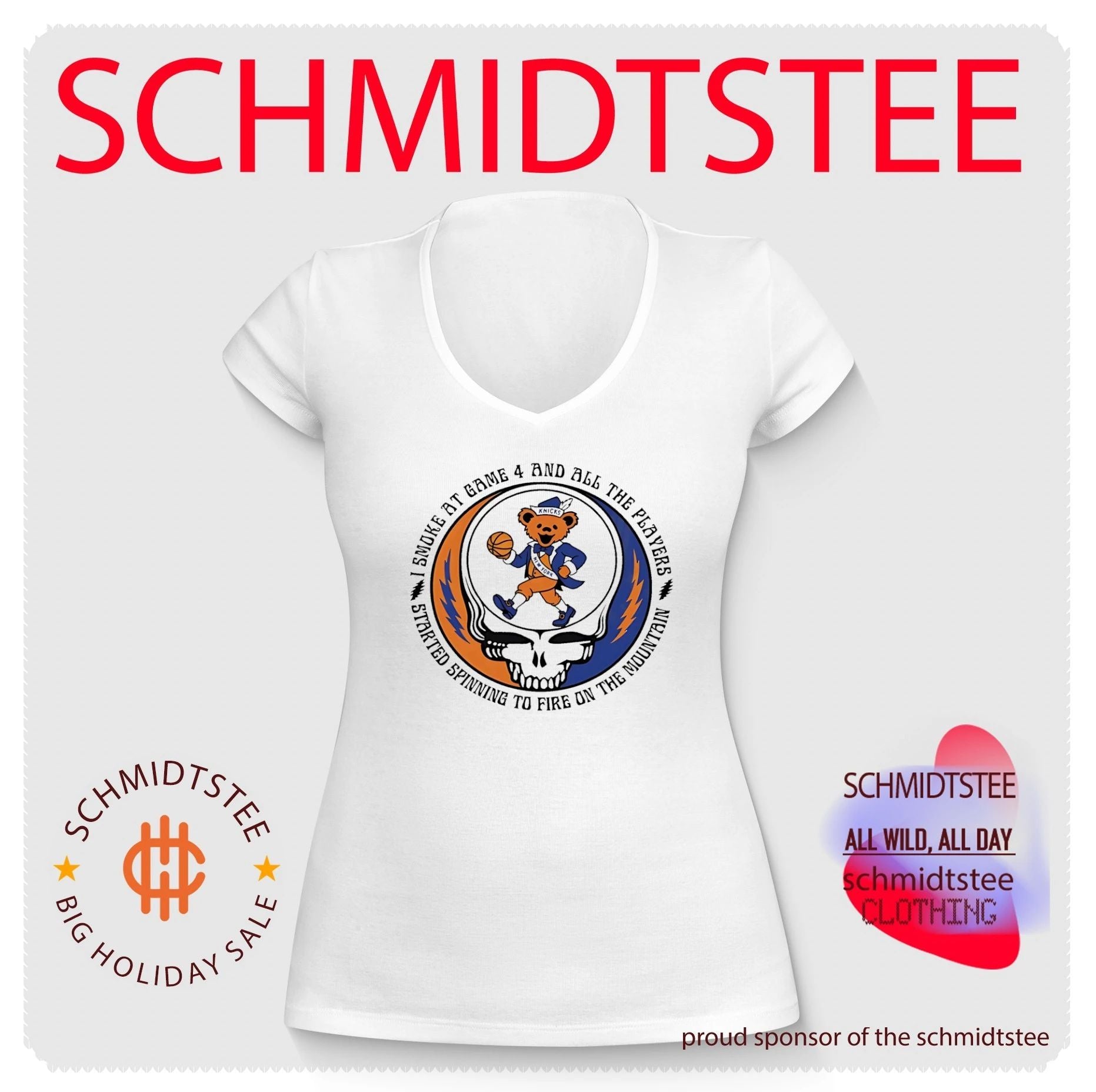 New York Knicks Grateful Dead’s skull and mascot shirt
