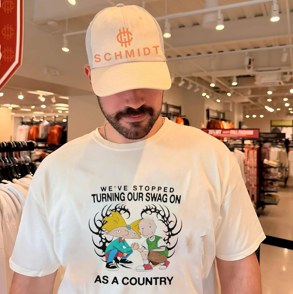We’ve stopped turning our swag on as a country shirt