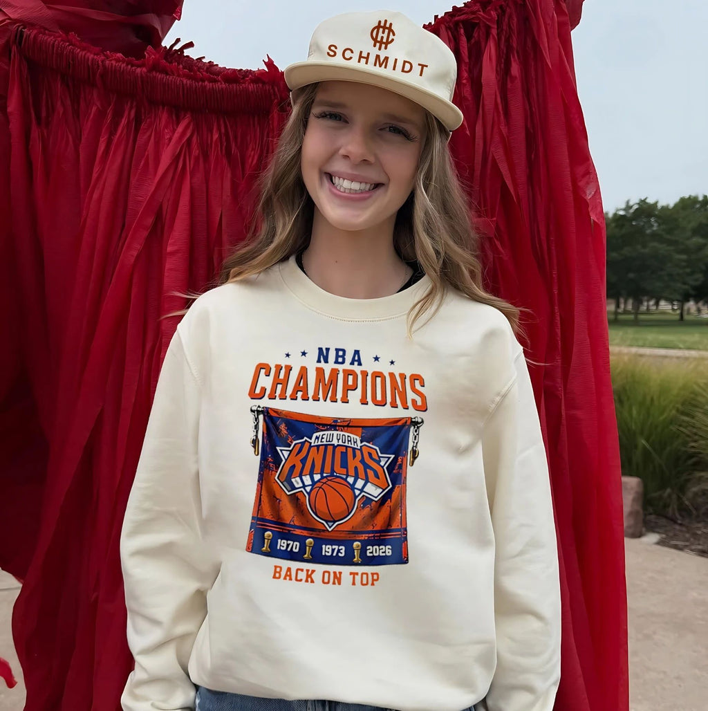 New York Knicks NBA Champions back on top 3 trophies shirt