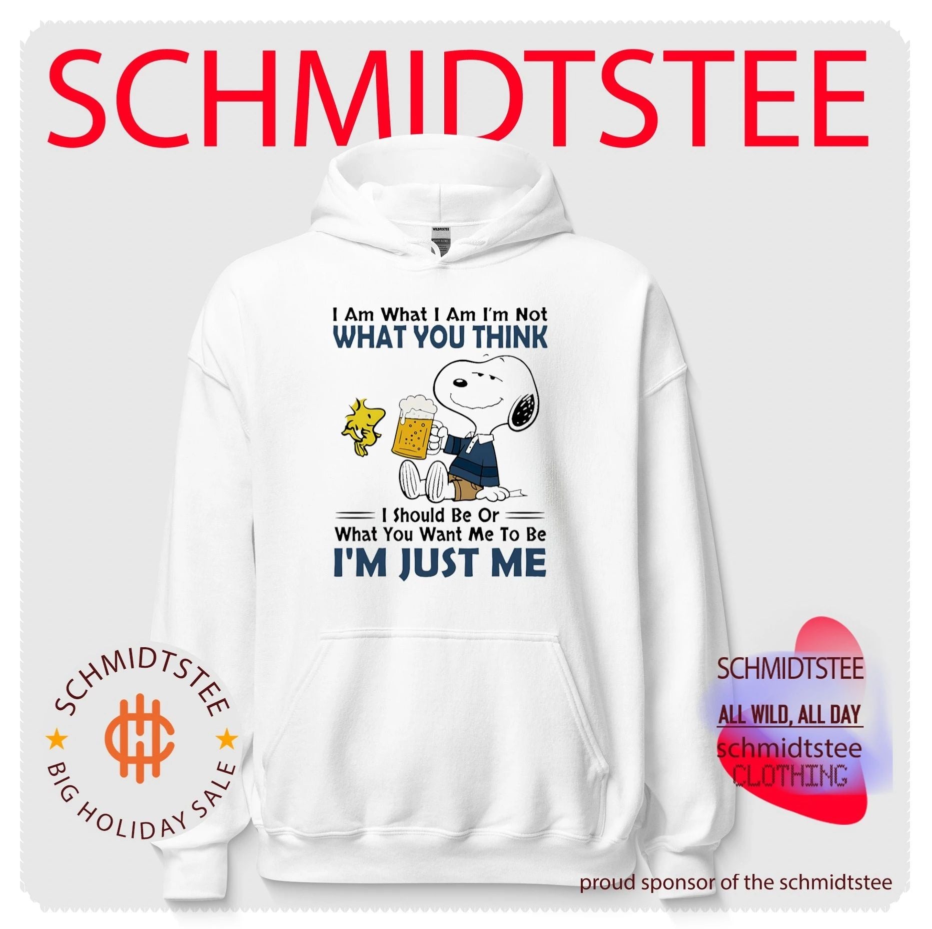 I Am Just Me Snoopy Drinking Beer Peanuts shirt