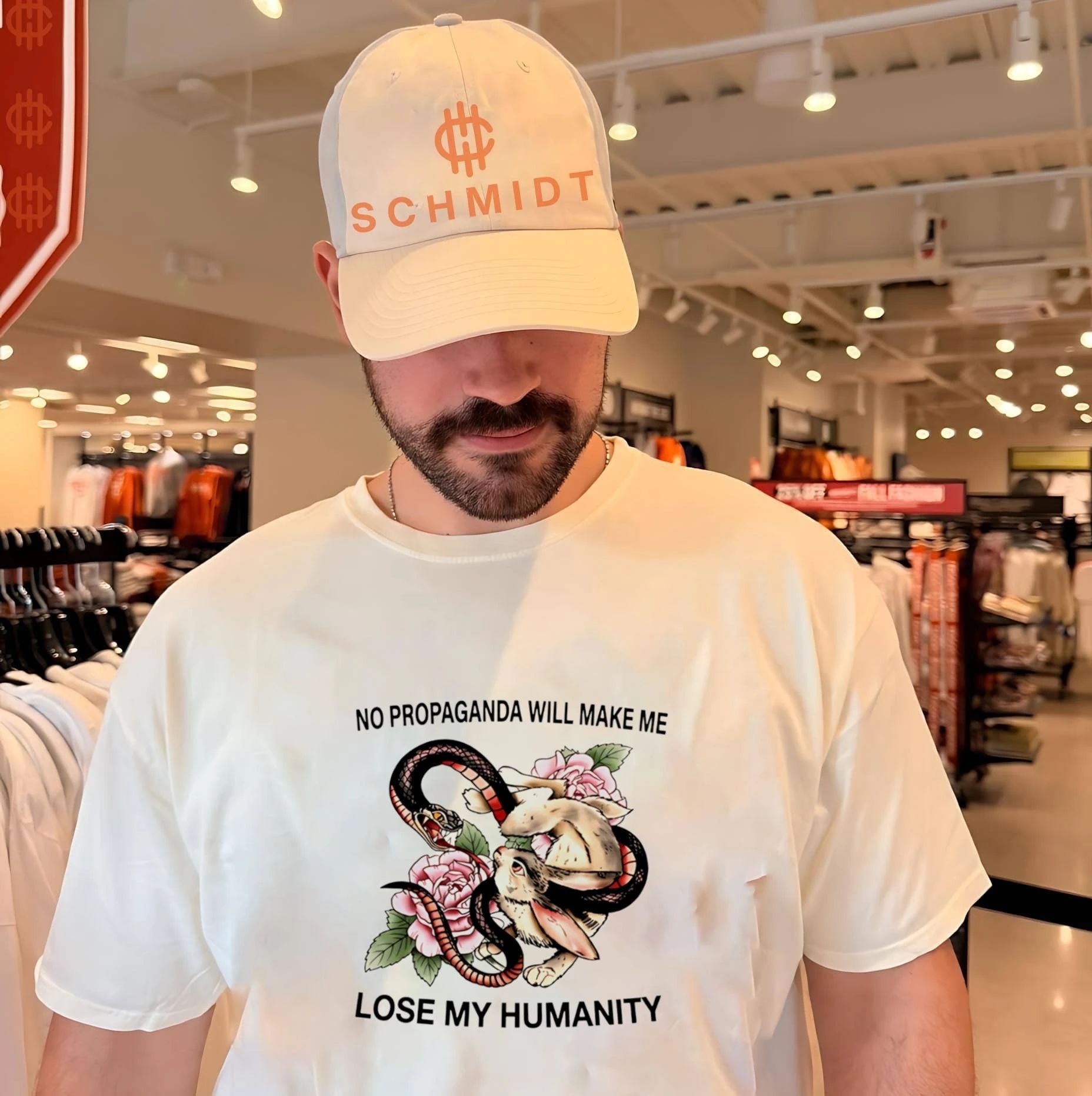 Snake and Rabbit no propaganda will make me lose my humanity shirt
