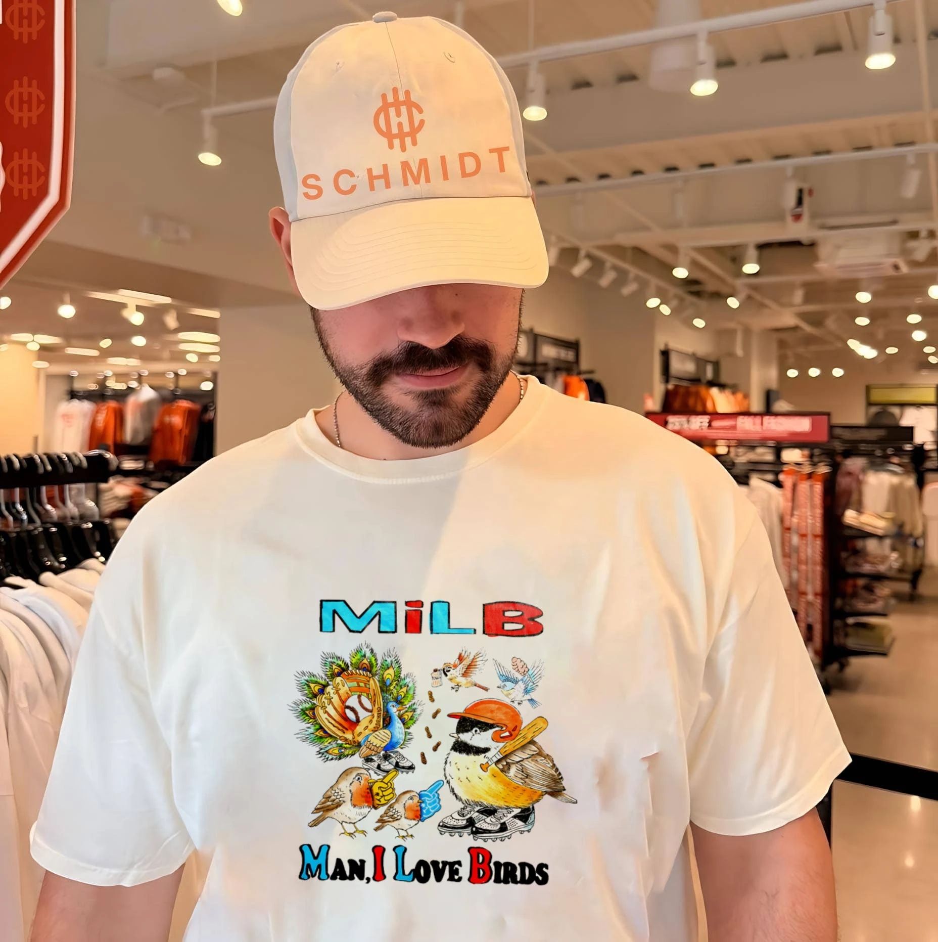 Milb man I love birds baseball bird watching shirt