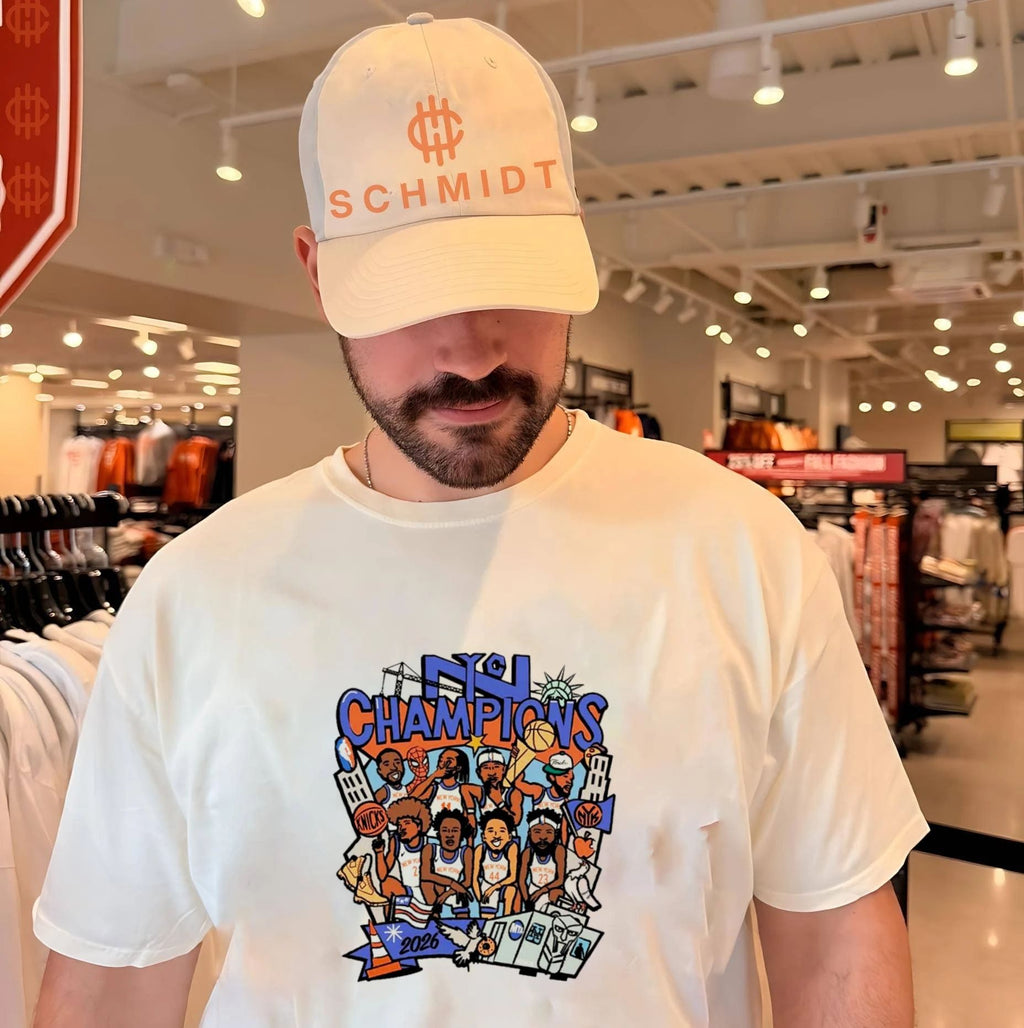 New York Knicks rookiesigns NYC Champions caricature paint shirt