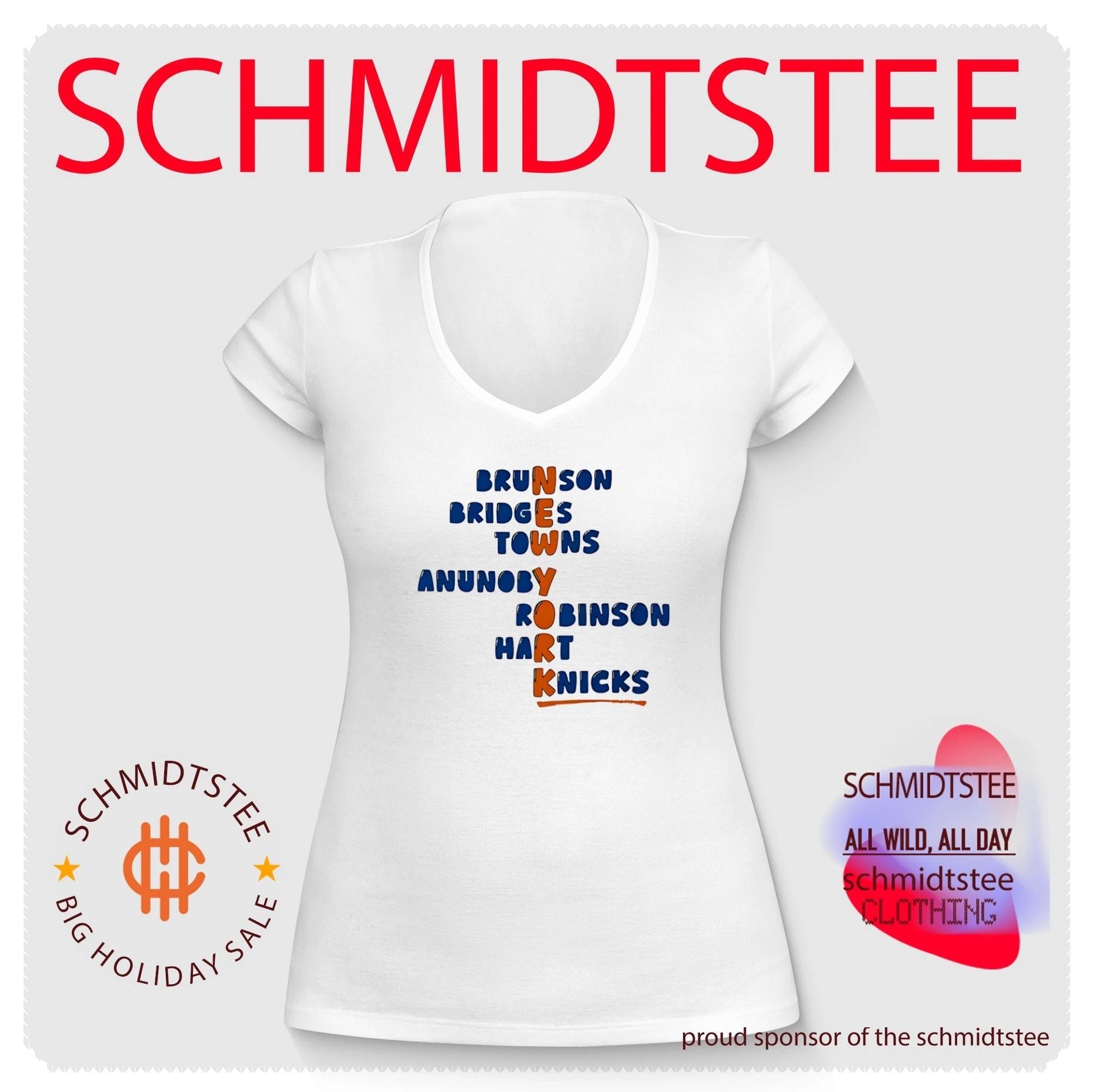 New York Knicks players name as team name shirt