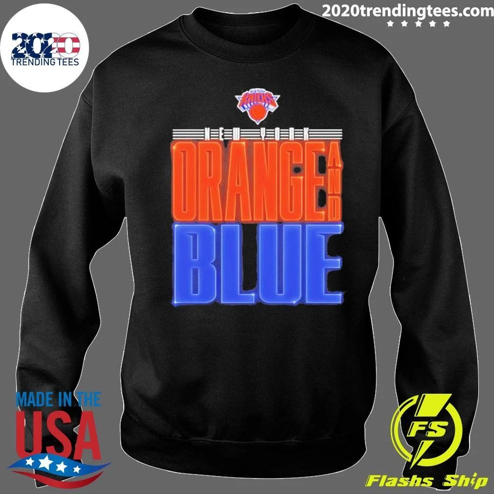 New York Knicks Orange And Blue Graphic Shirt