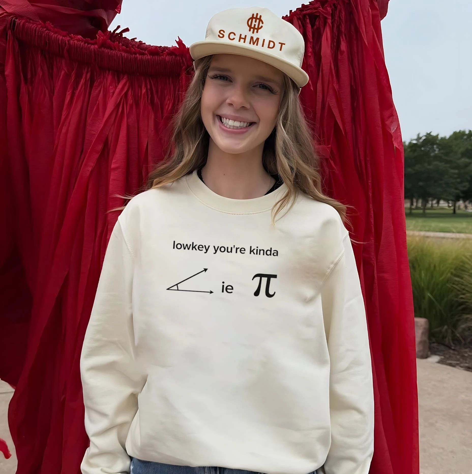 Lowkey You Are Kinda Acute Pie math pun shirt