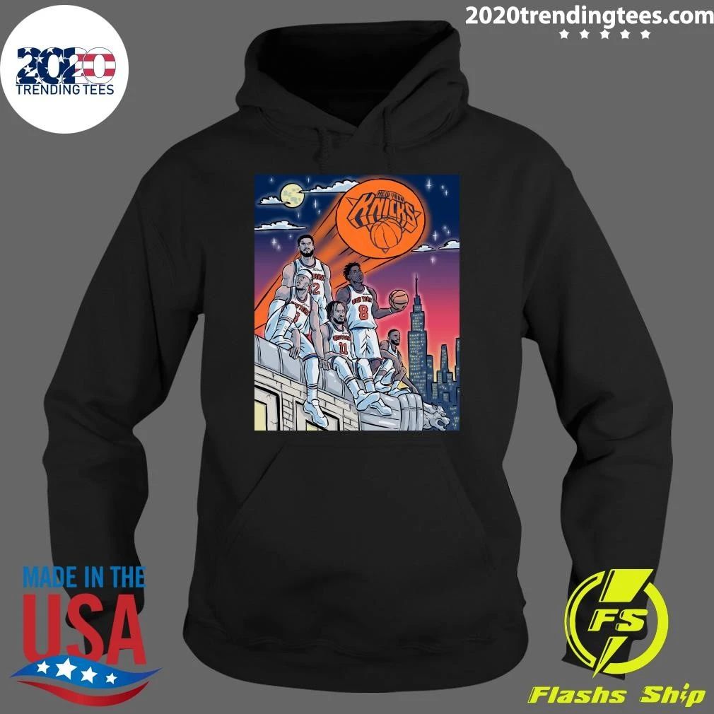 New York Knicks Basketball Skyline Legends Vintage Graphic Shirt