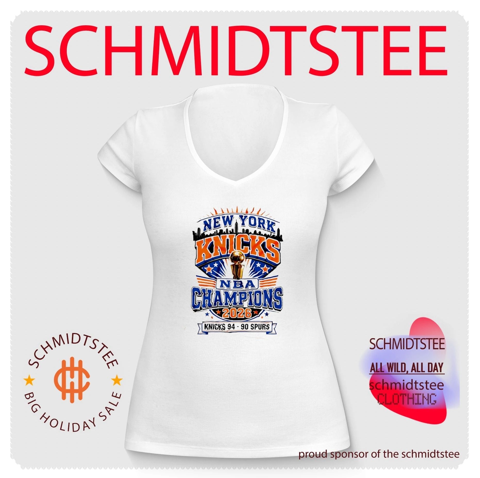 New York Knicks NBA Champions 2026 Beat Spurs 94 90 Trophy Shirt