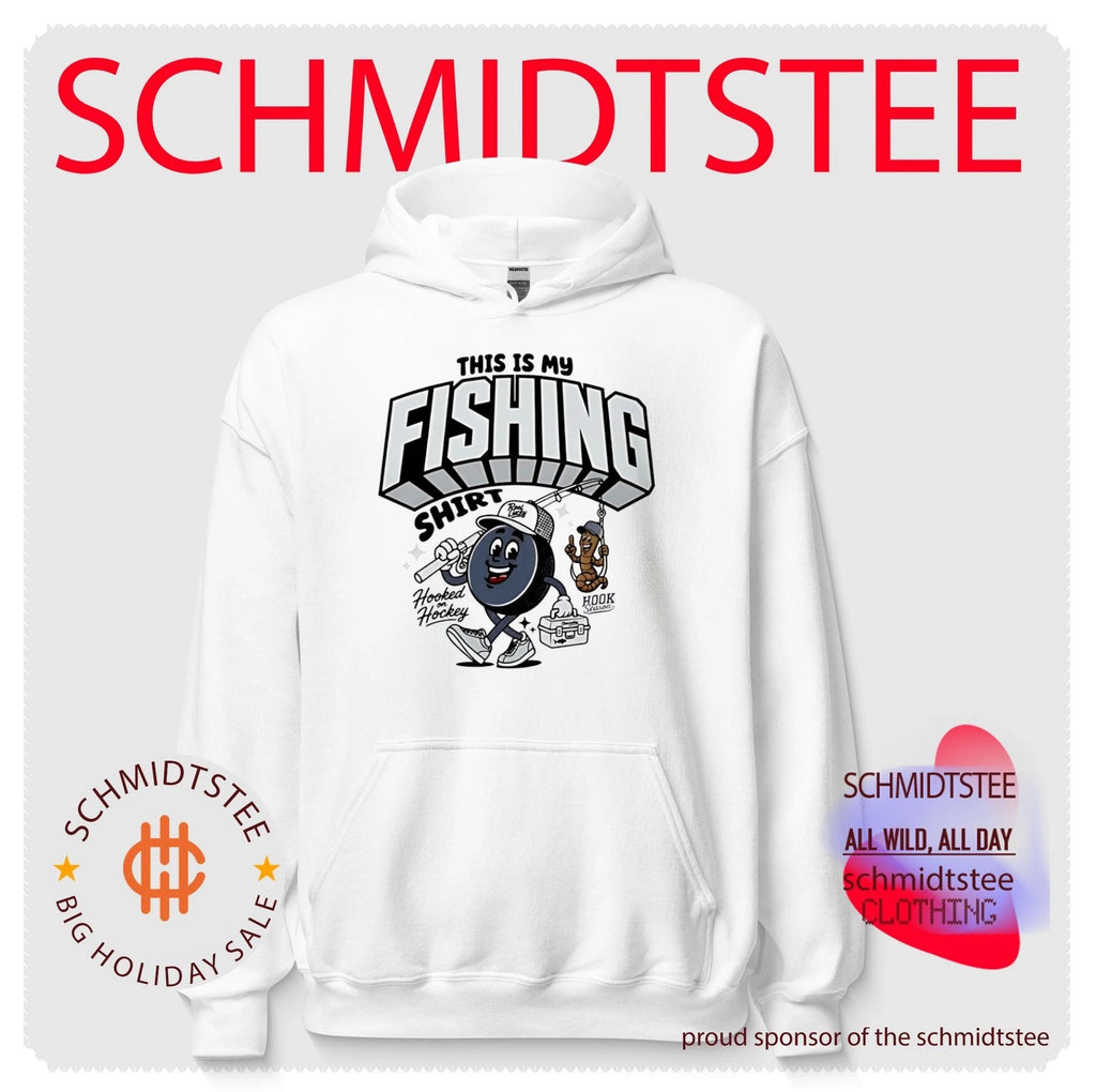 This is my fishing hooked on hockey shirt