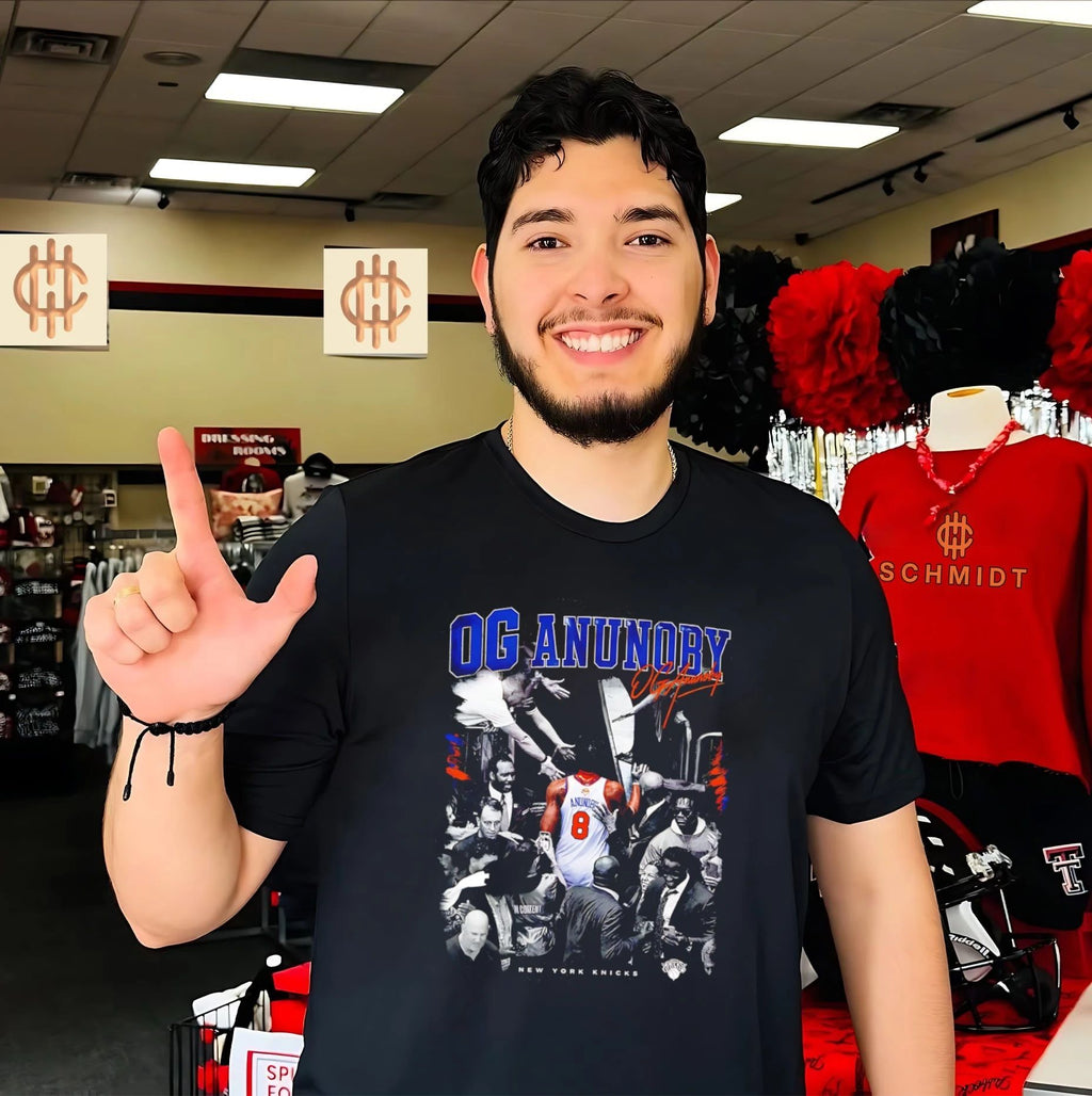 New York Knicks OG Anunoby the star in the crowd shirt