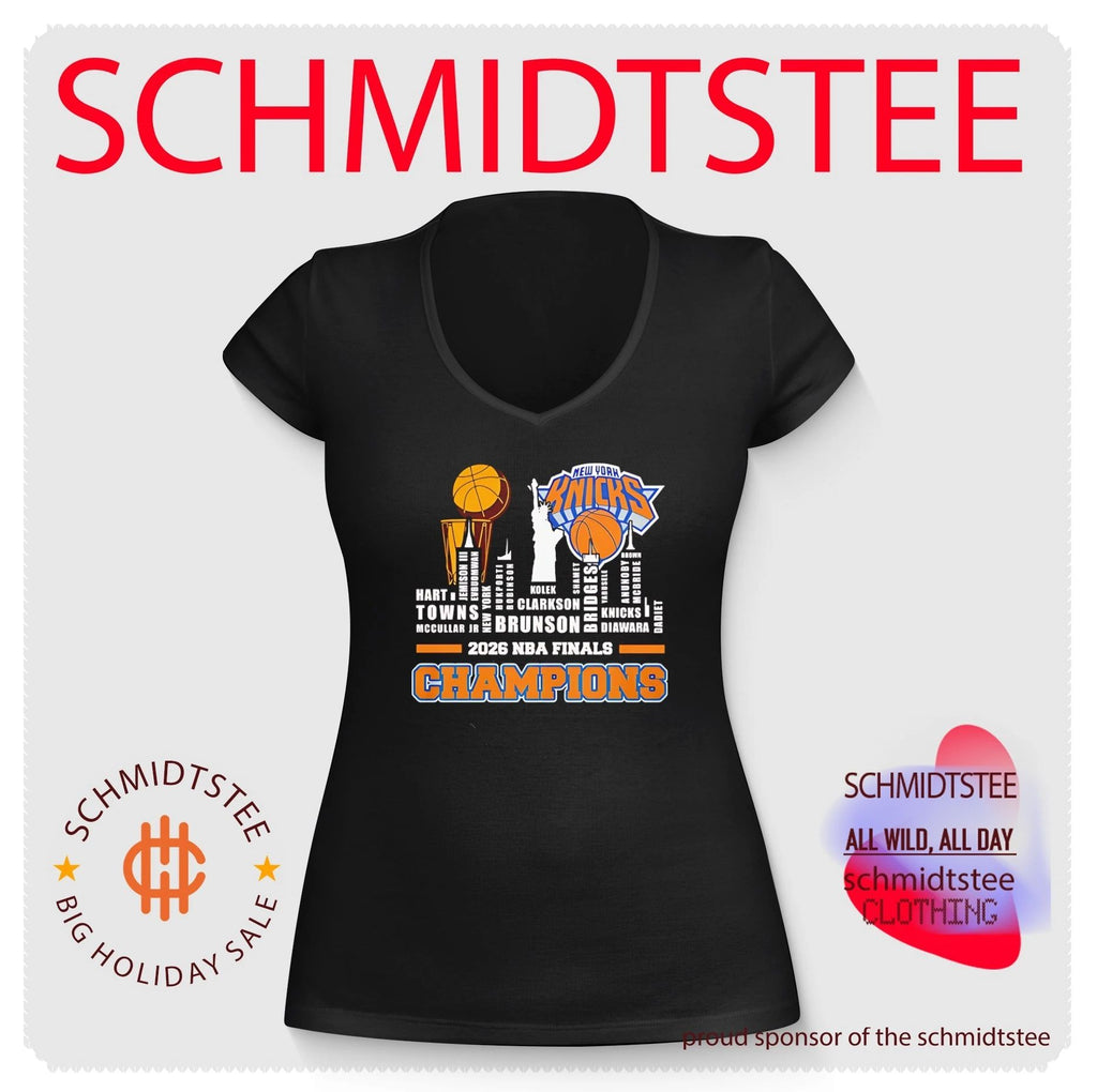 New York Knicks 2026 NBA Finals Champions trophy skyline shirt