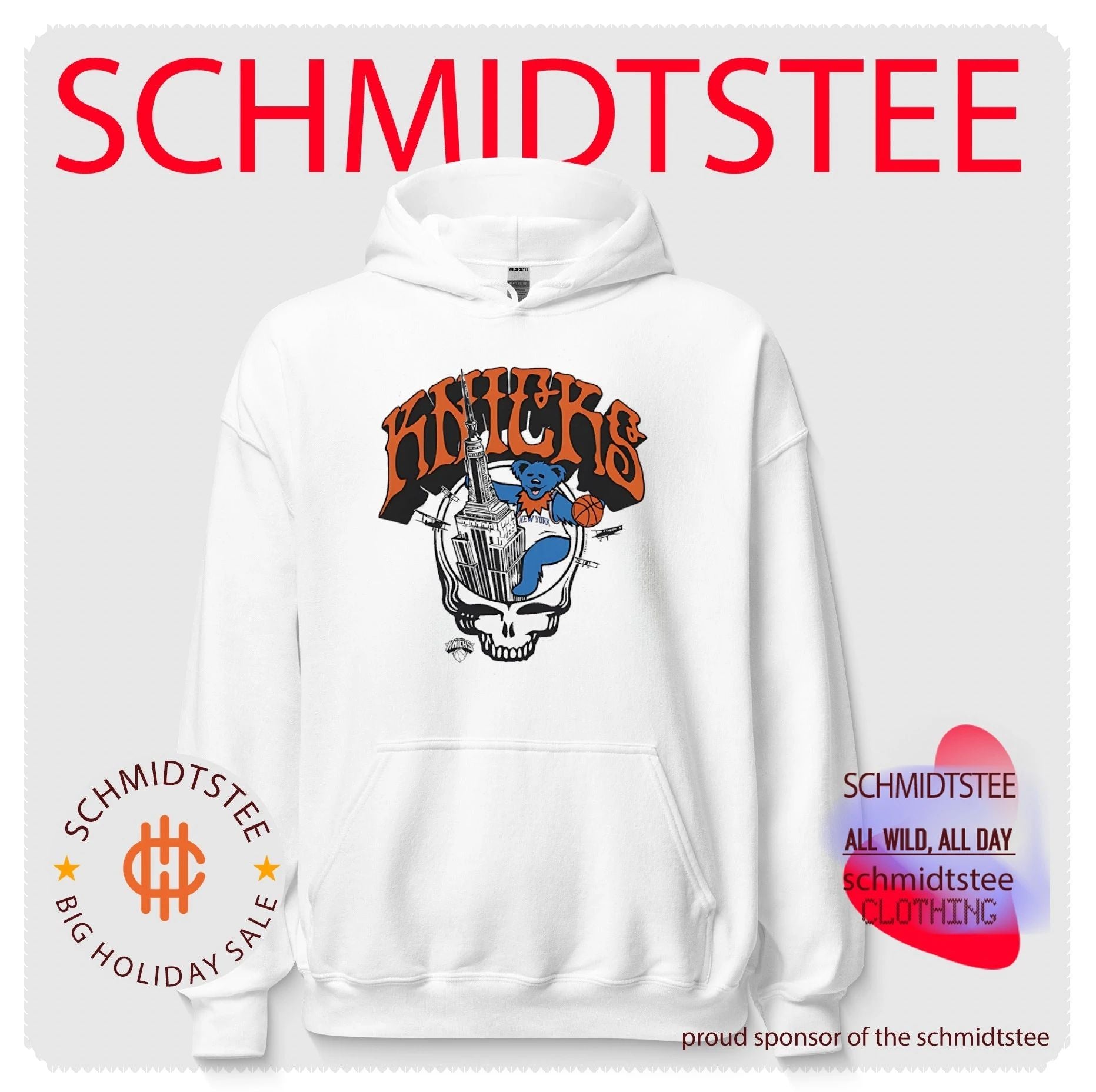 New York Knicks The Grateful Dead Homage Skull Bear shirt