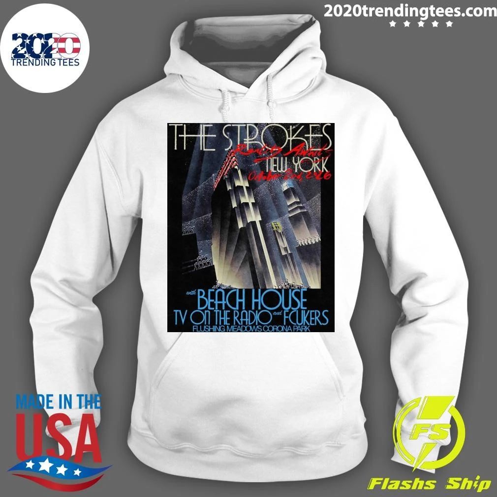 The Strokes October 2nd 2026 Queens New York with Beach House Tv On The Radio and Fcukers Flushing Meadows Corona Park Shirt